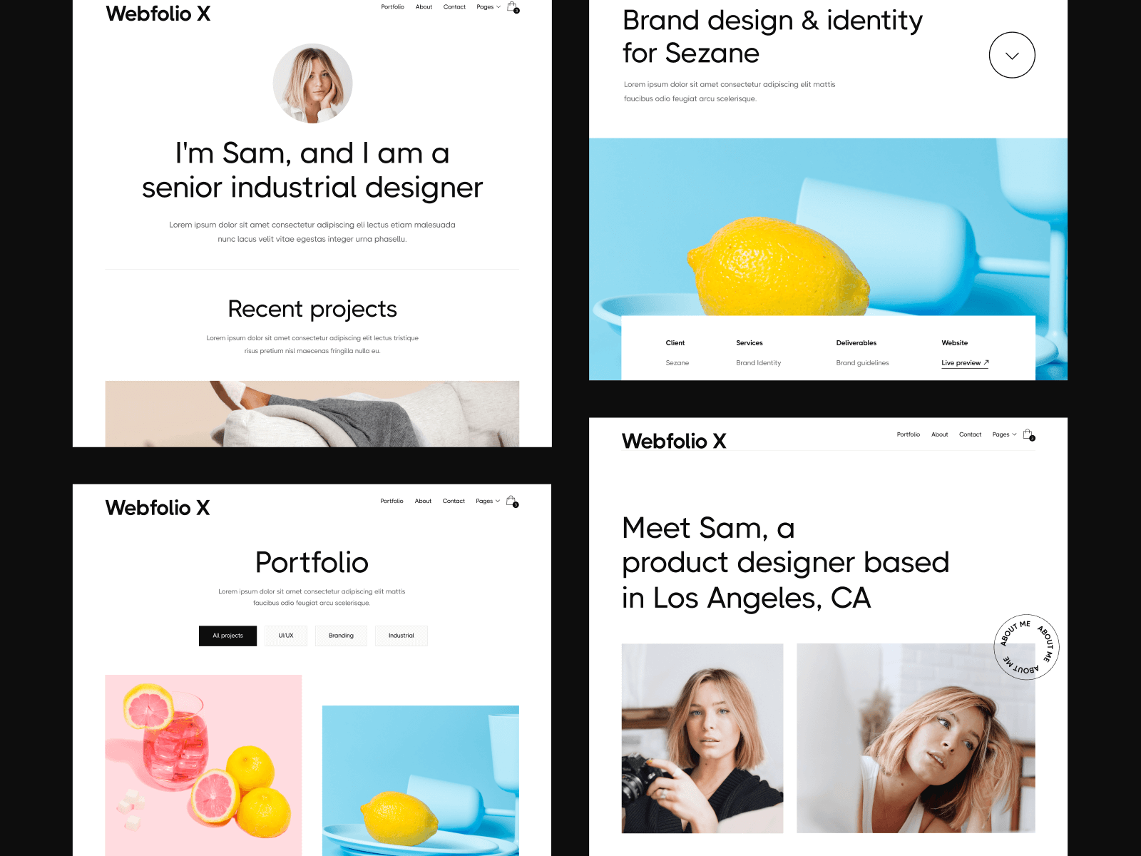 Plantilla de Portafolio de Diseñador para Webflow