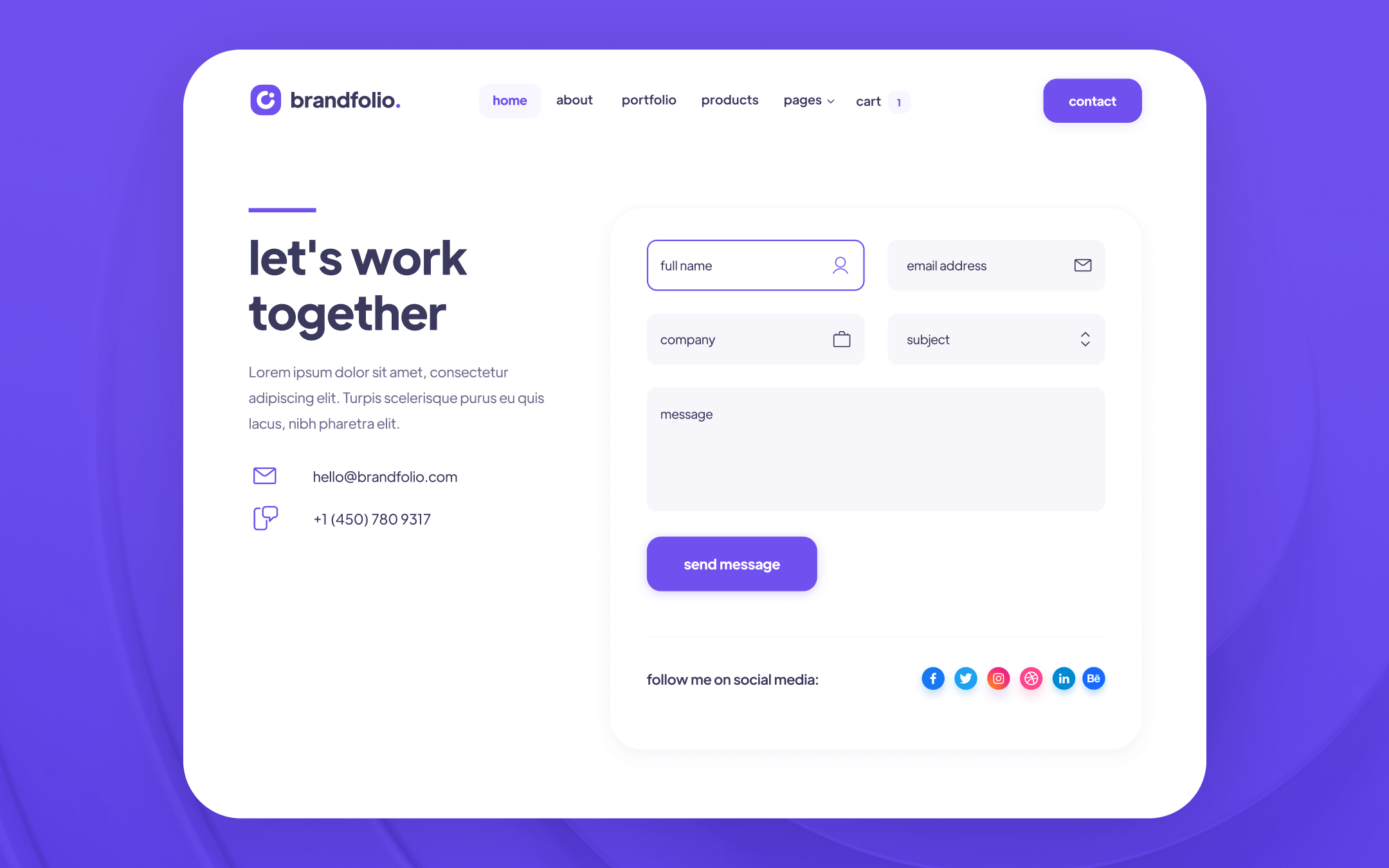 Brandfolio Template para Webflow