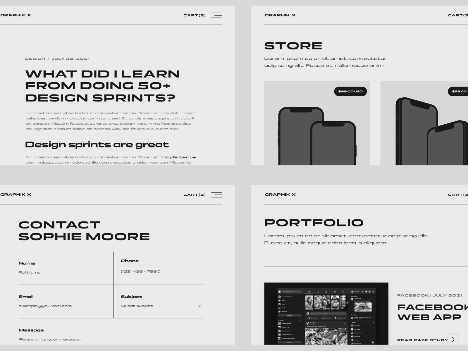 Plantilla para Webflow de Portafolio Minimalista