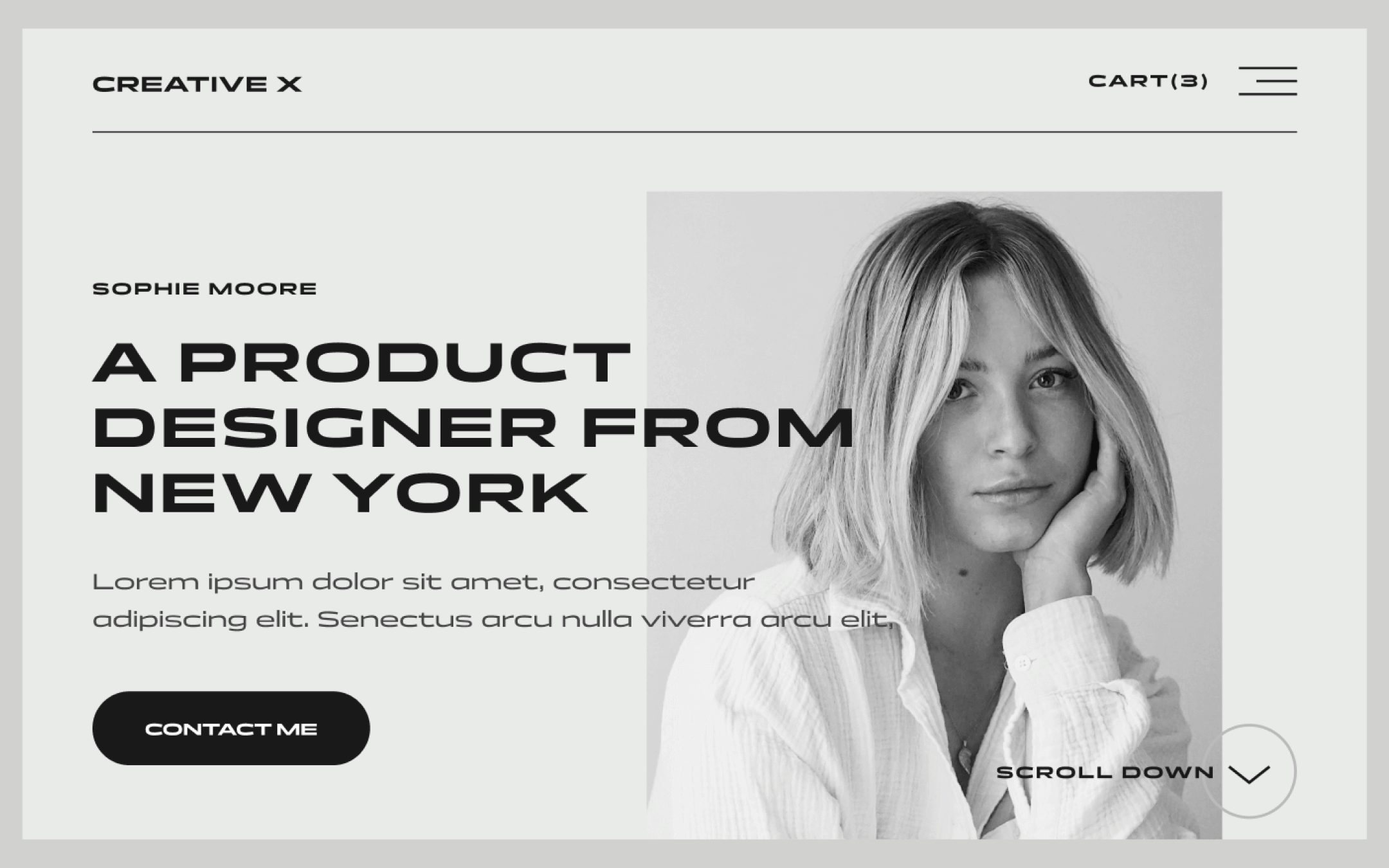 Plantilla de Portafolio Minimalista para Webflow