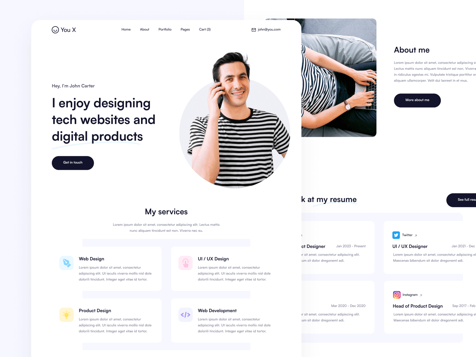 Template de Sitio Personal para Webflow