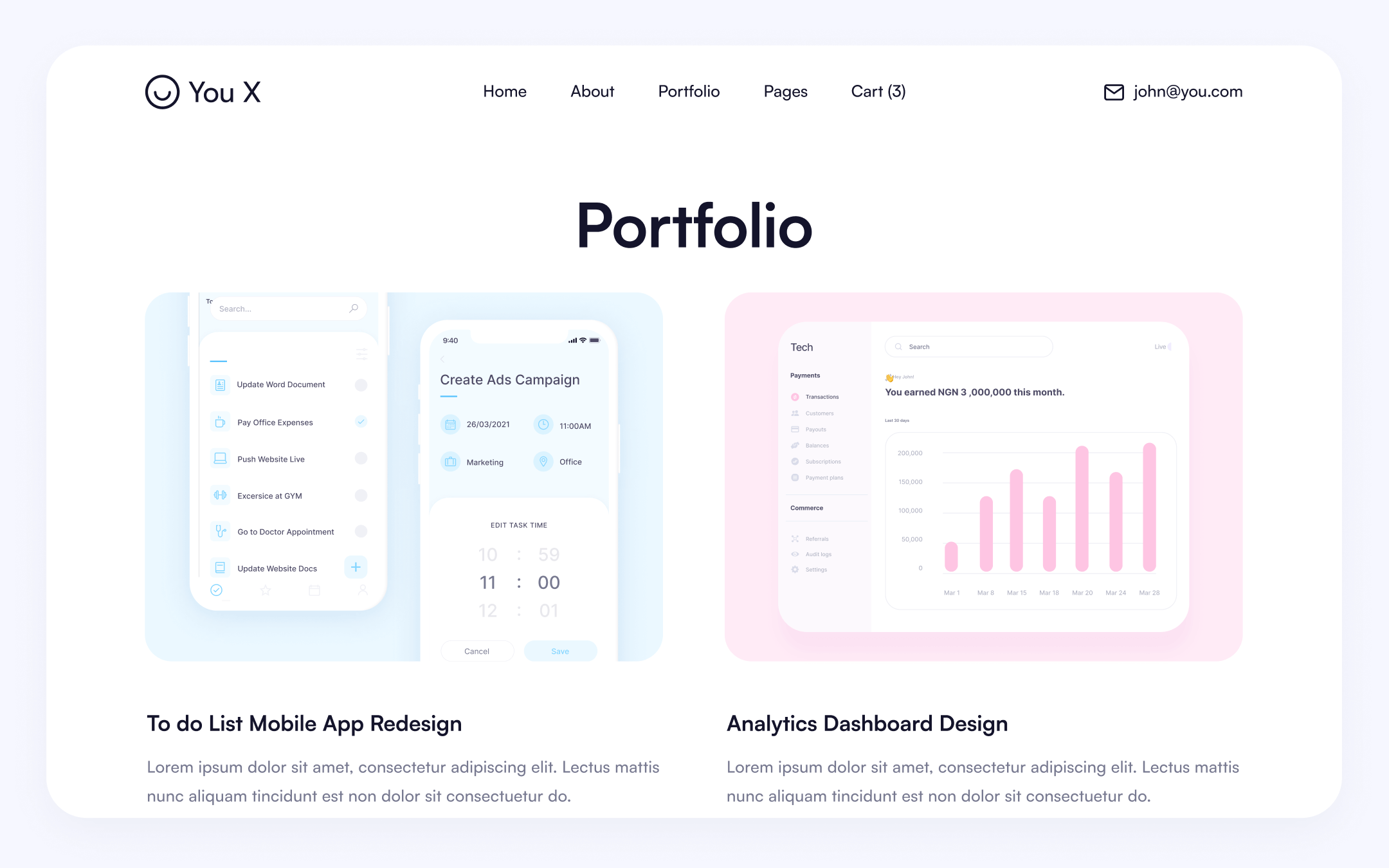 You X Template para Webflow