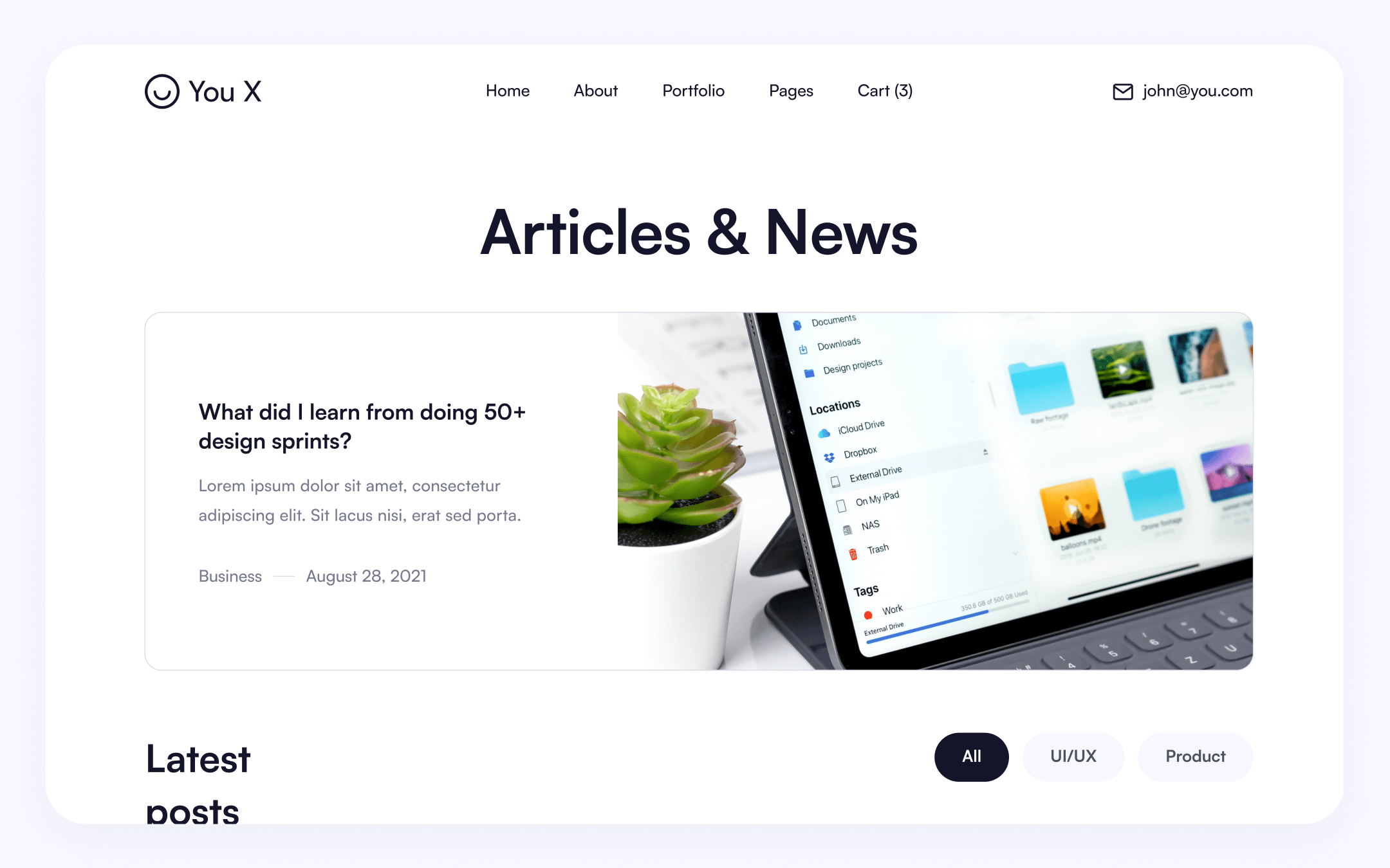 You X Template para Webflow