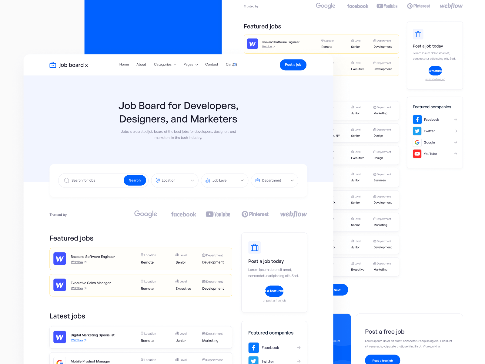 Template de Portal de Empleo para Webflow