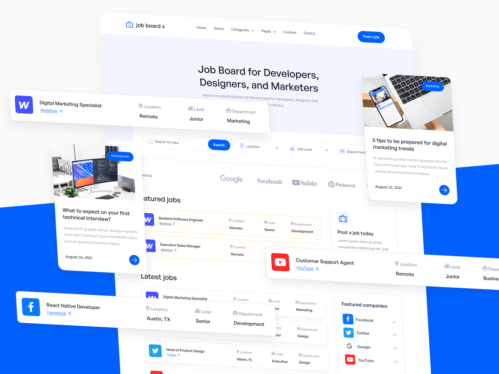 Plantilla de Portal de Empleo para Webflow