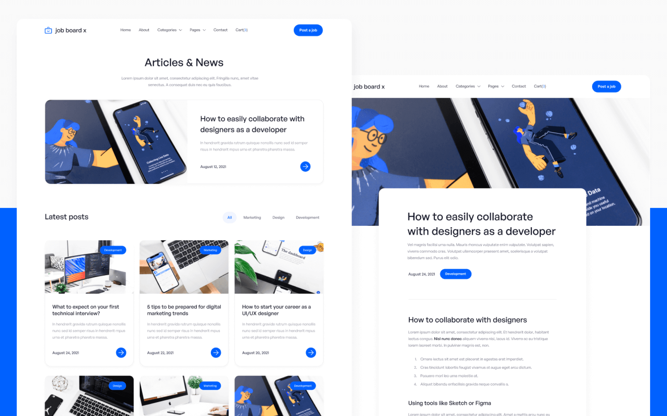 Job Board X Template para Webflow