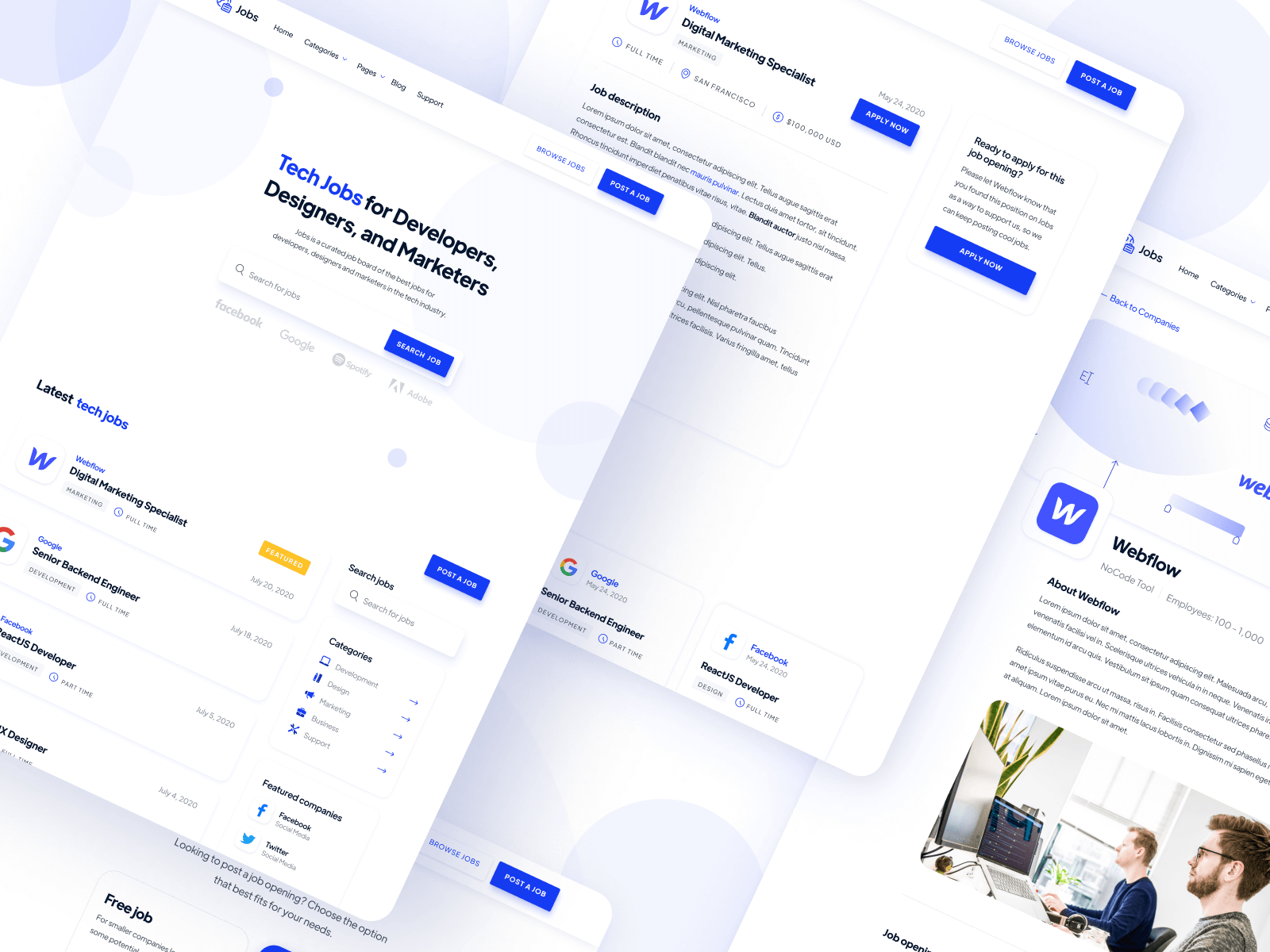 Template de Bolsa de Trabajo para Webflow