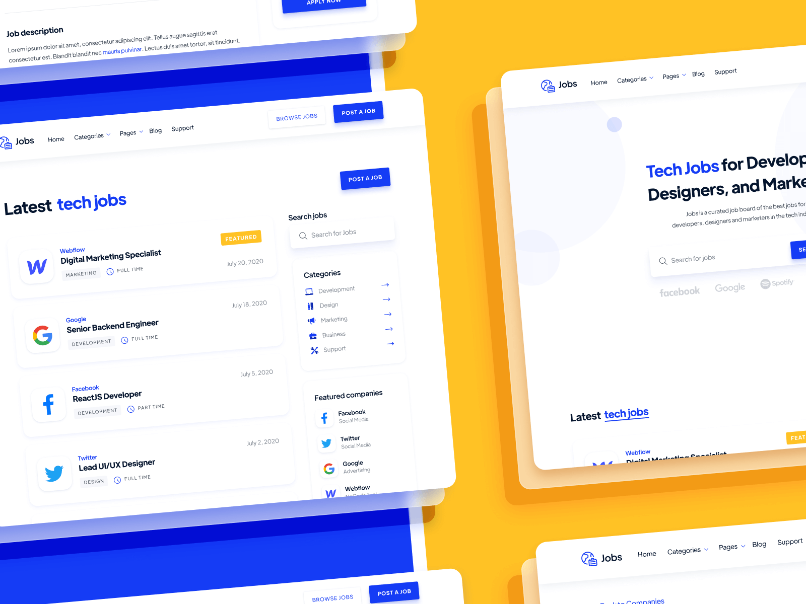 Plantilla para Webflow de Portal de Empleo
