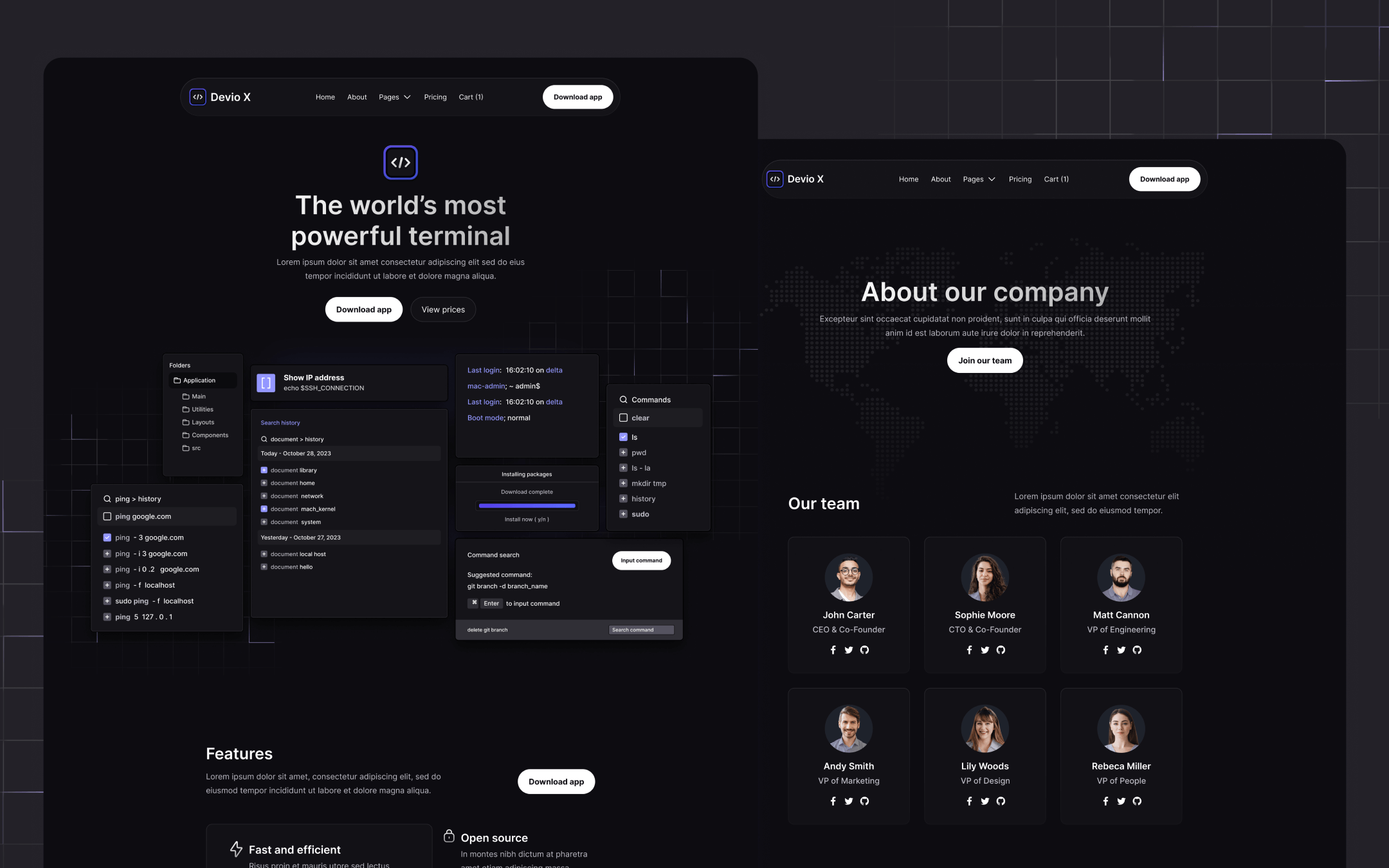 Devio X Template para Webflow