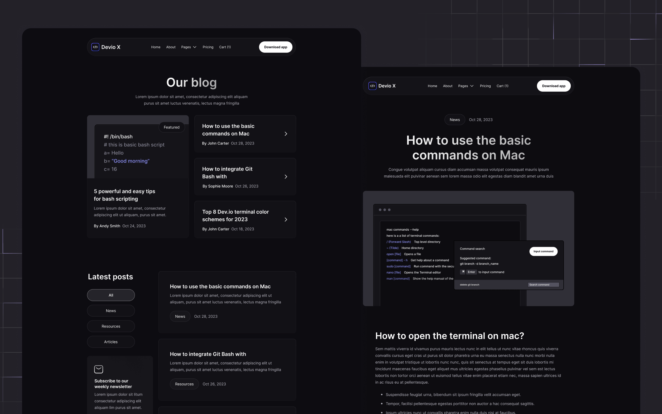 Devio X Template para Webflow