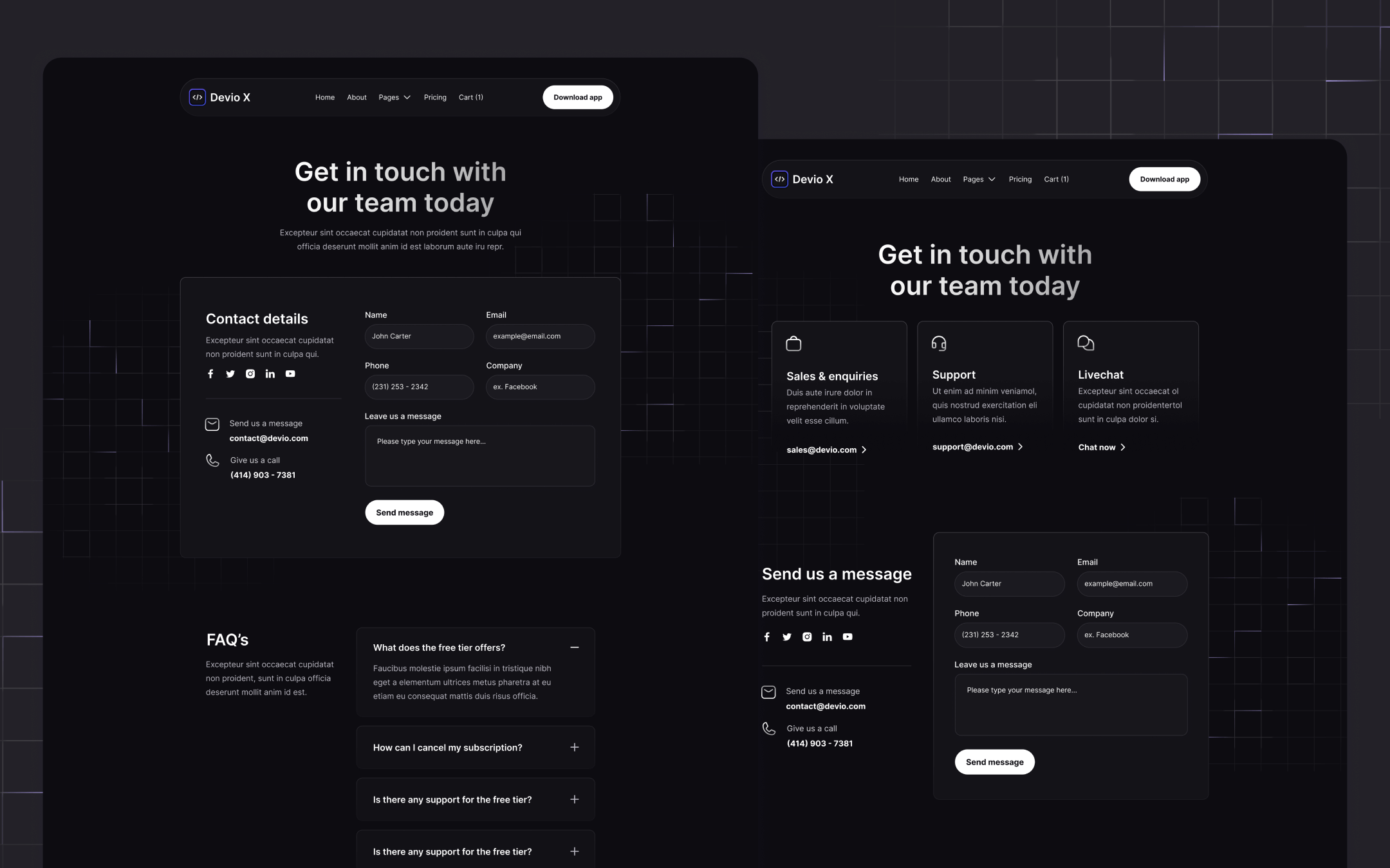 Devio X Template para Webflow