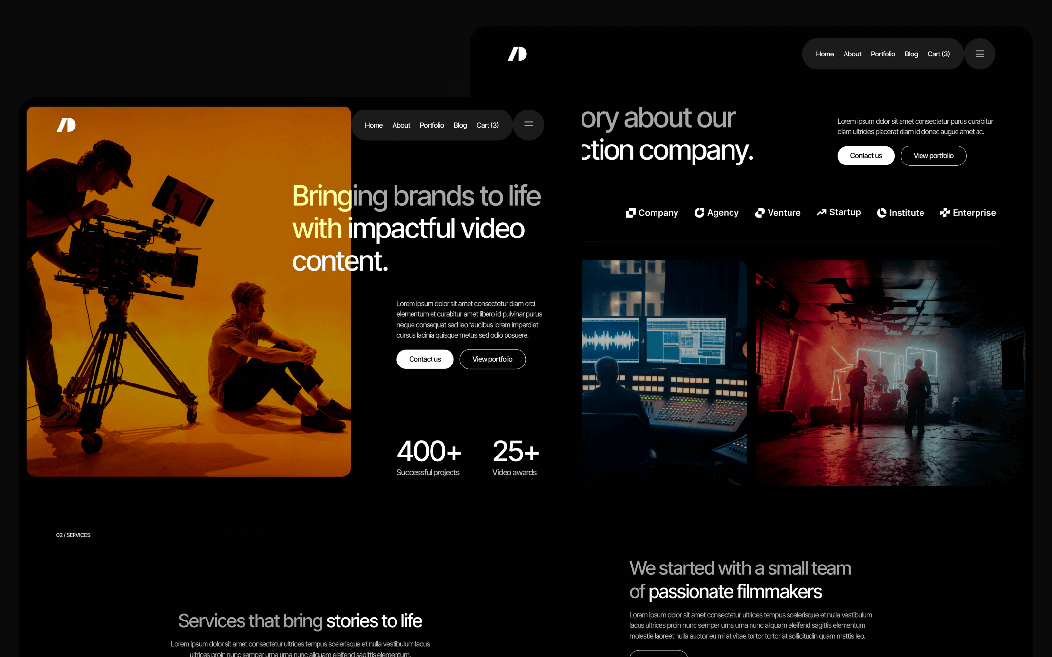 Cinemaflow Template para Webflow