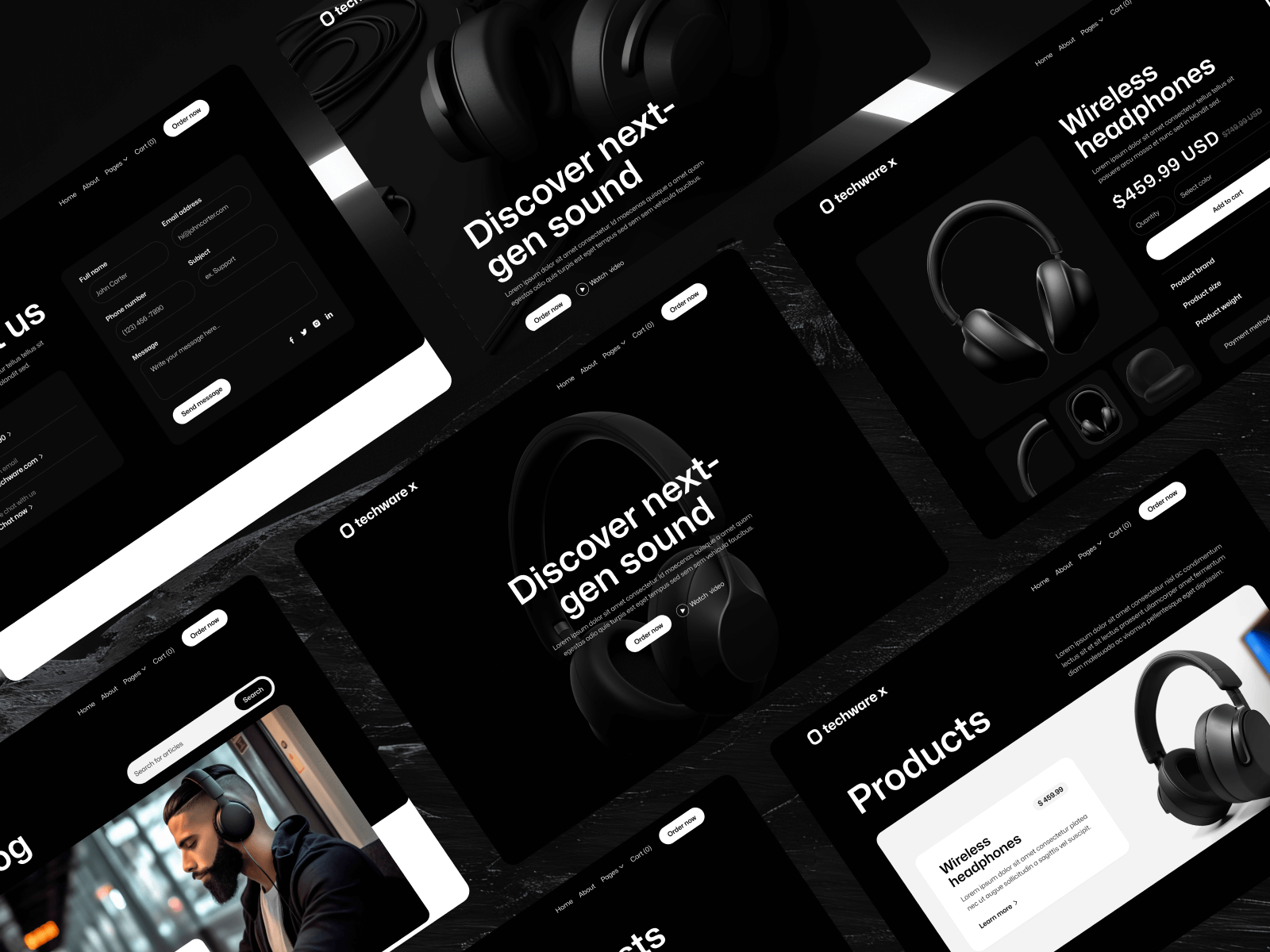 Plantilla de Productos Tech para Sitio Web en Webflow