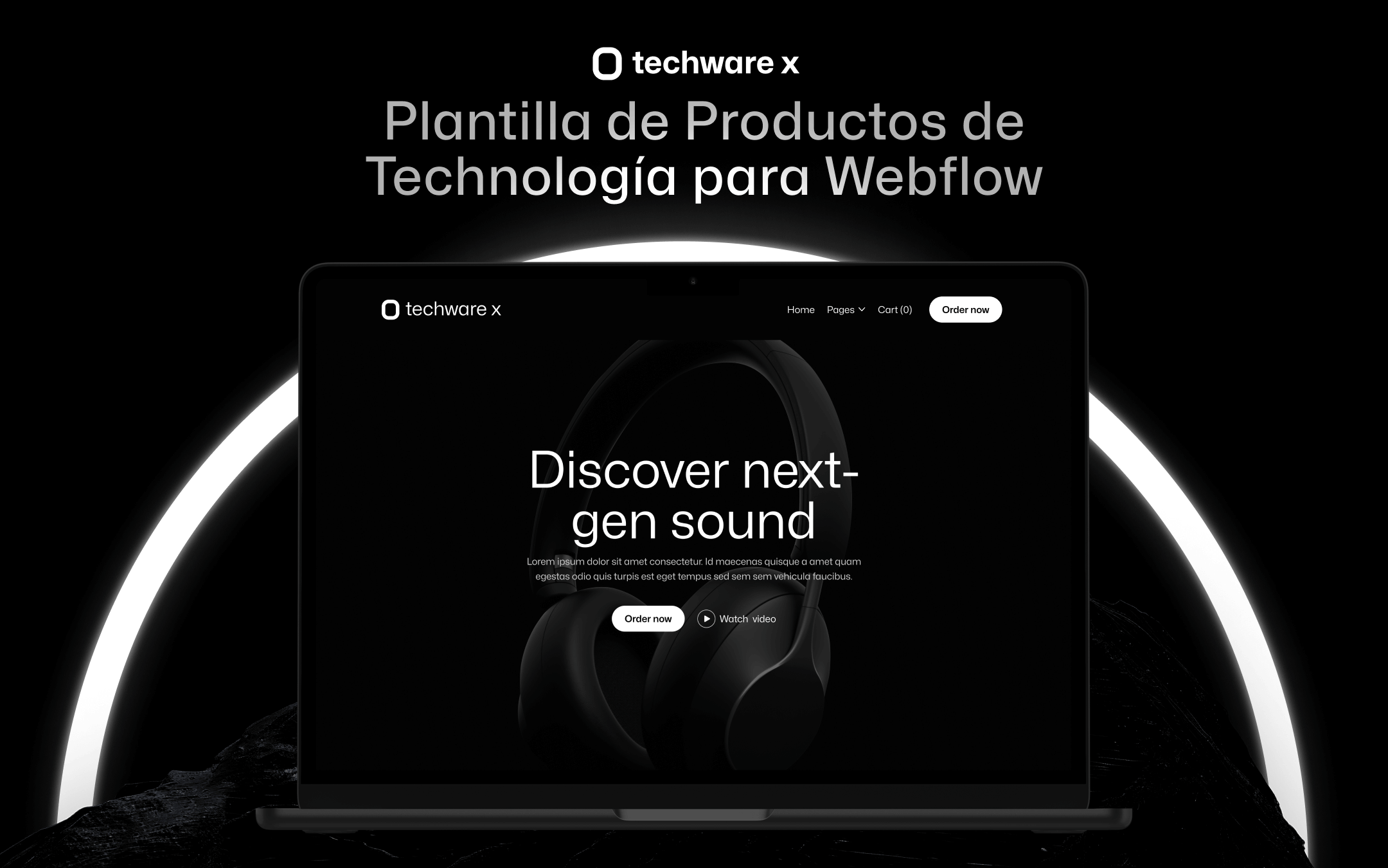 Plantilla de Productos de Technología para Webflow