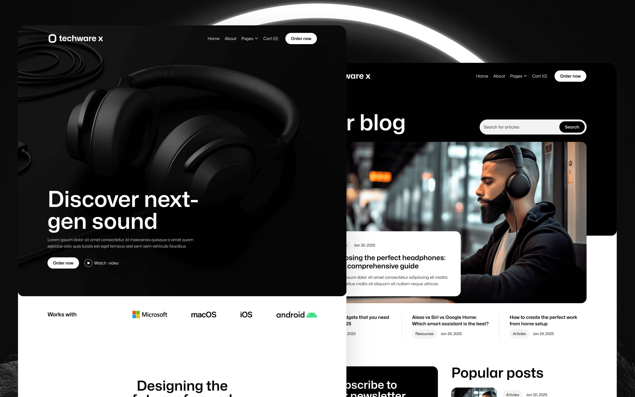 Techware X Template para Webflow