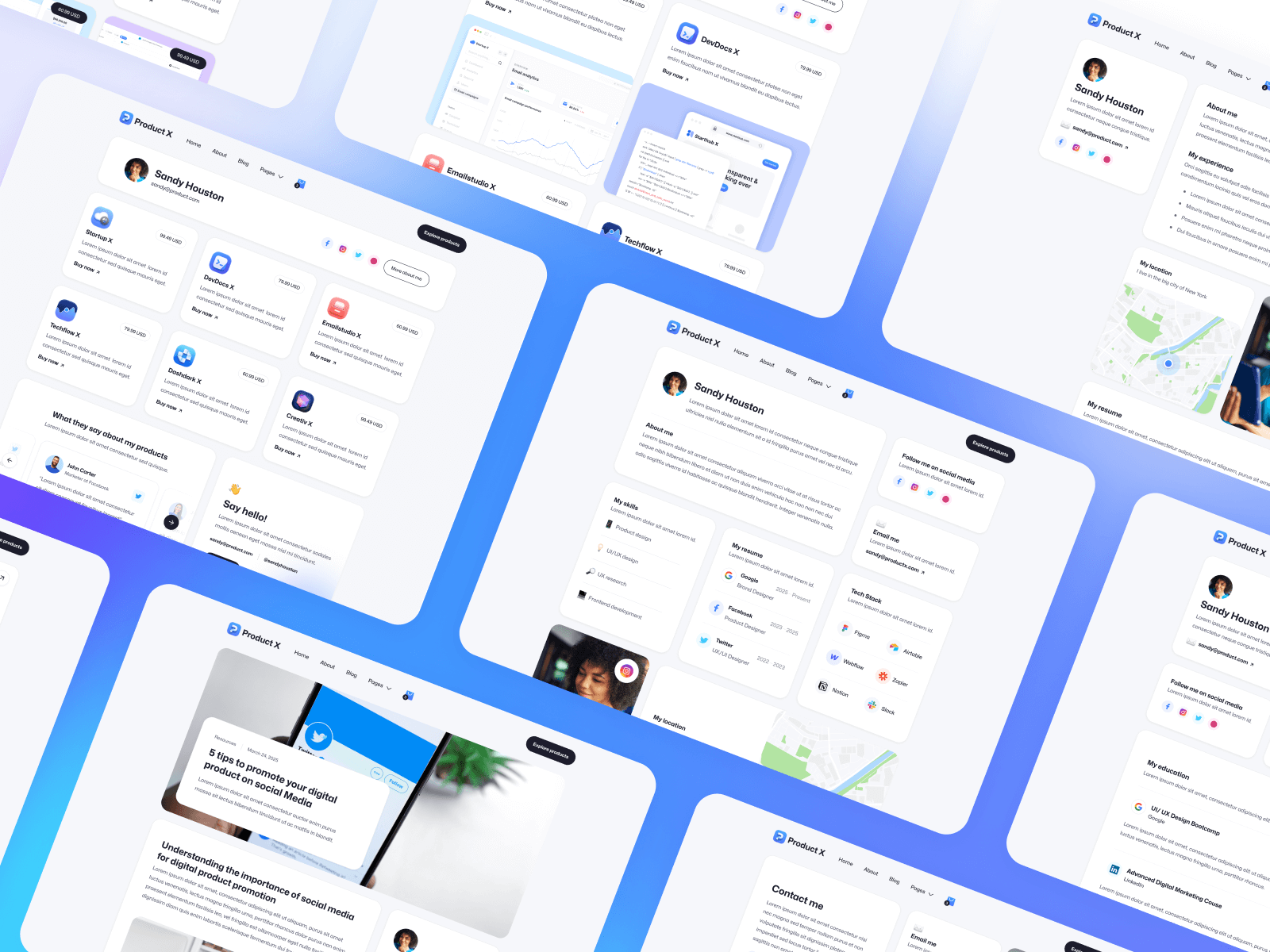Plantilla para Webflow de Productos Digitales