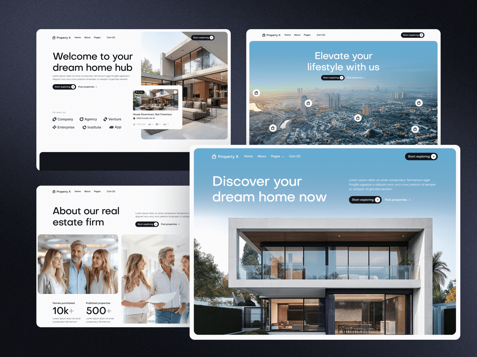 Plantilla de Inmuebles para Sitio Web en Webflow