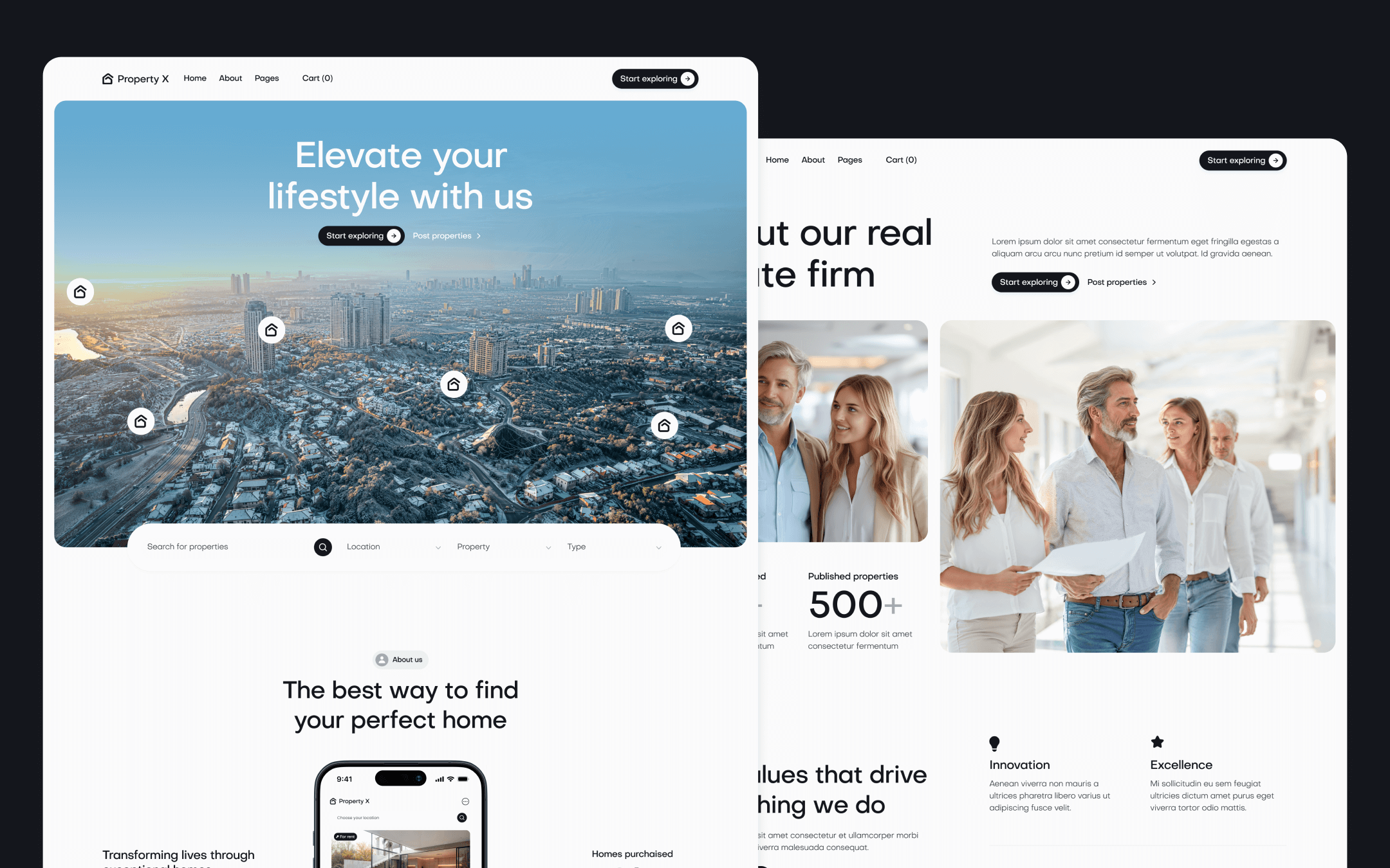 Property X Template para Webflow