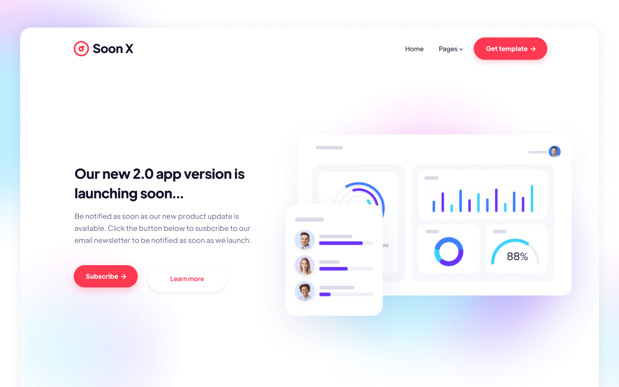 Soon X Template para Webflow