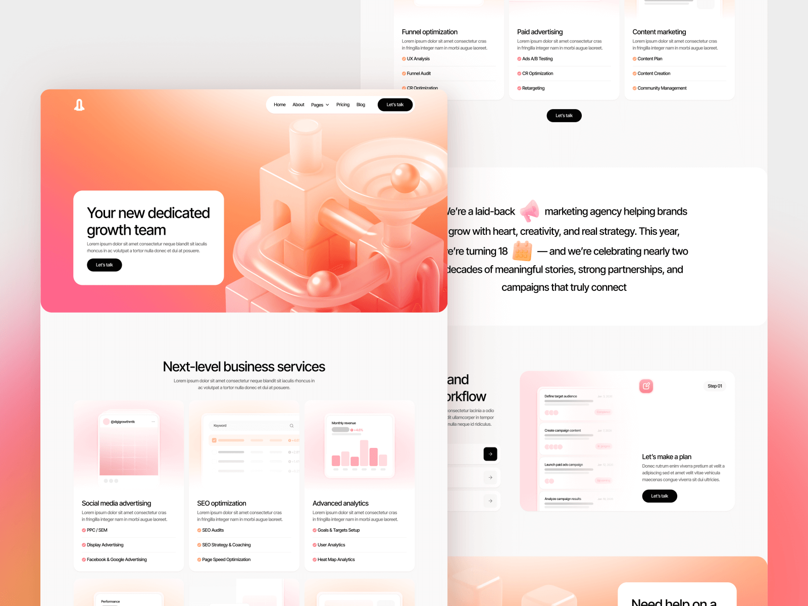 Template de Agencia de Marketing para Webflow