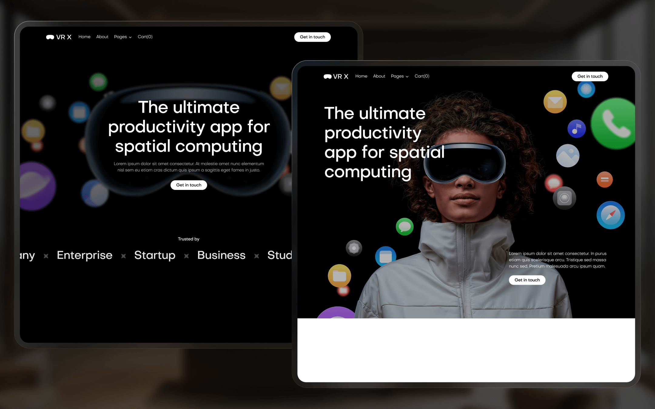 VR X Template para Webflow