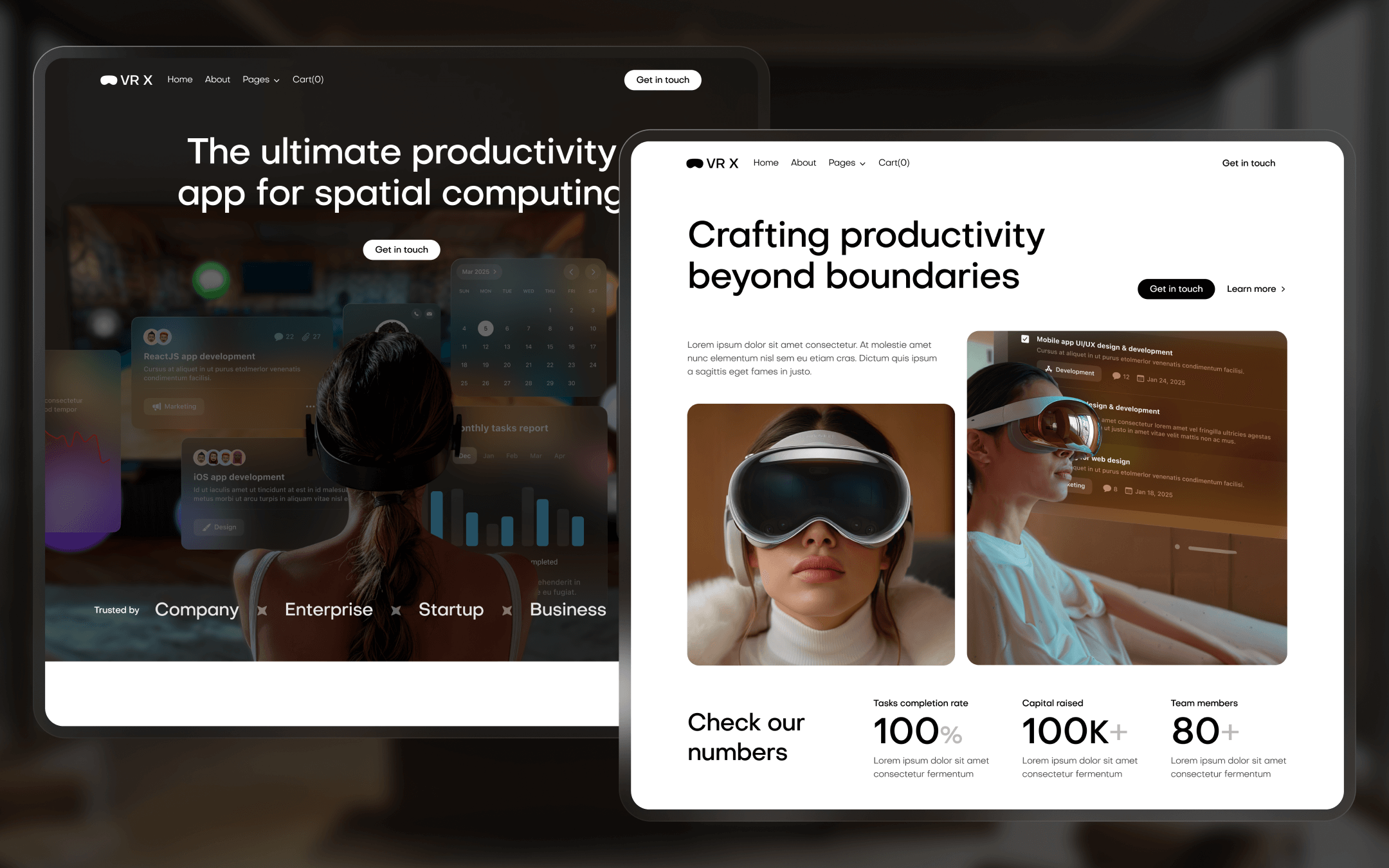 VR X Template para Webflow