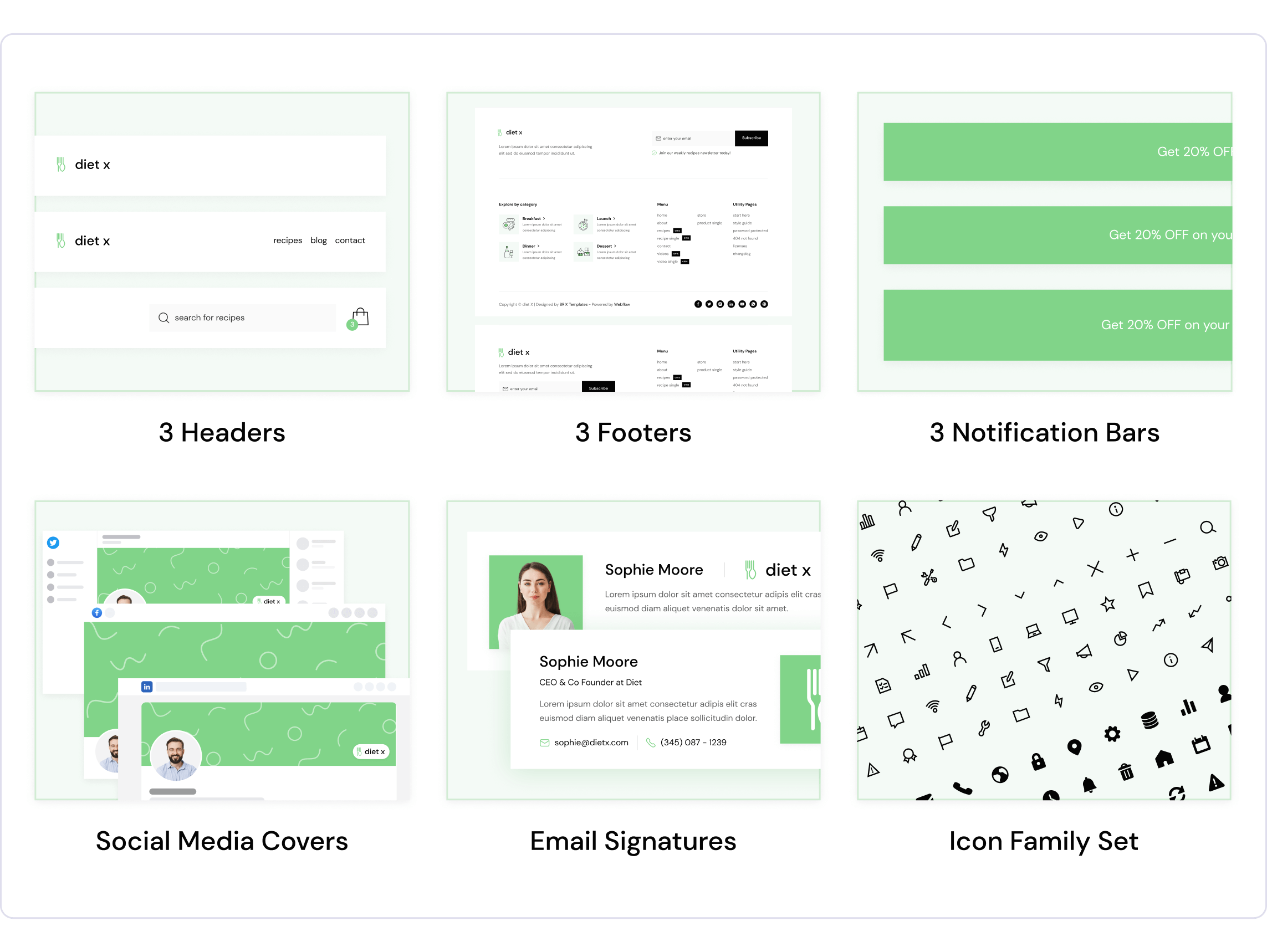 Diet X Business Webflow Template Benefits