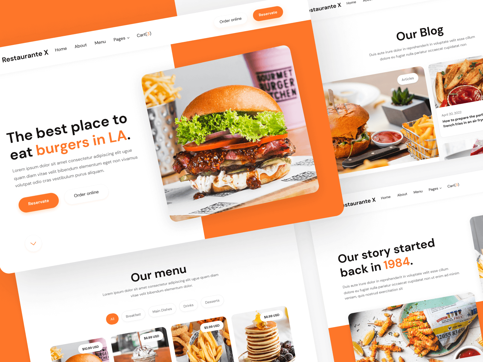 Plantilla para Webflow de Restaurante de Comida Rápida