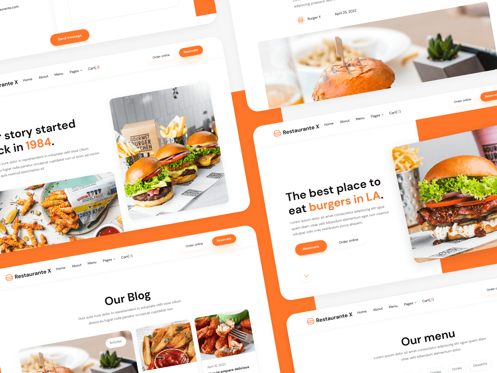 Plantilla de Restaurante para Webflow