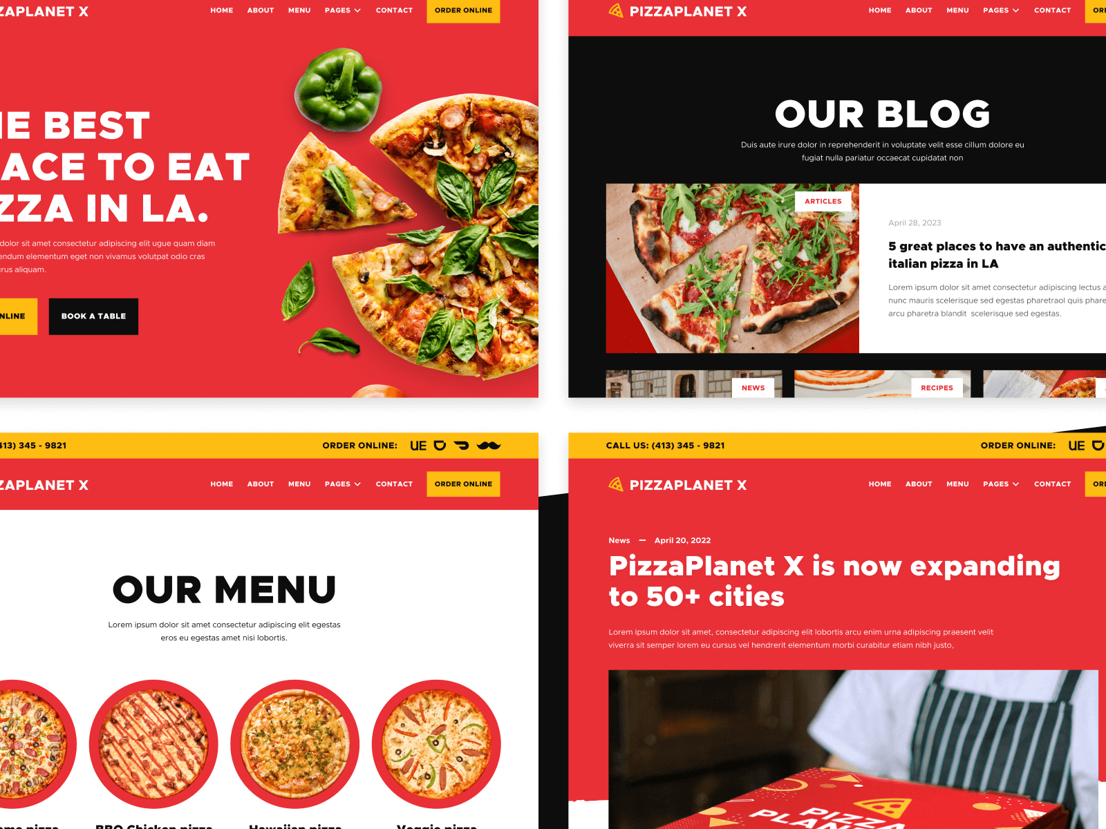 Plantilla de Restaurante Italiano para Webflow