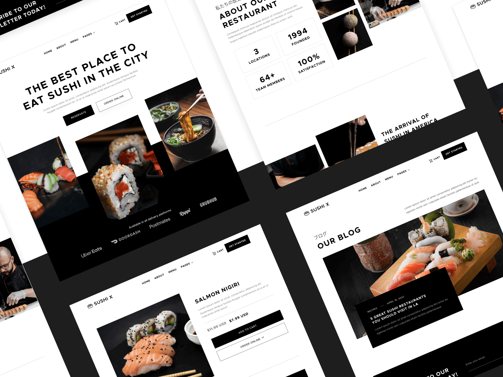 Plantilla de Restaurante Japonés para Webflow