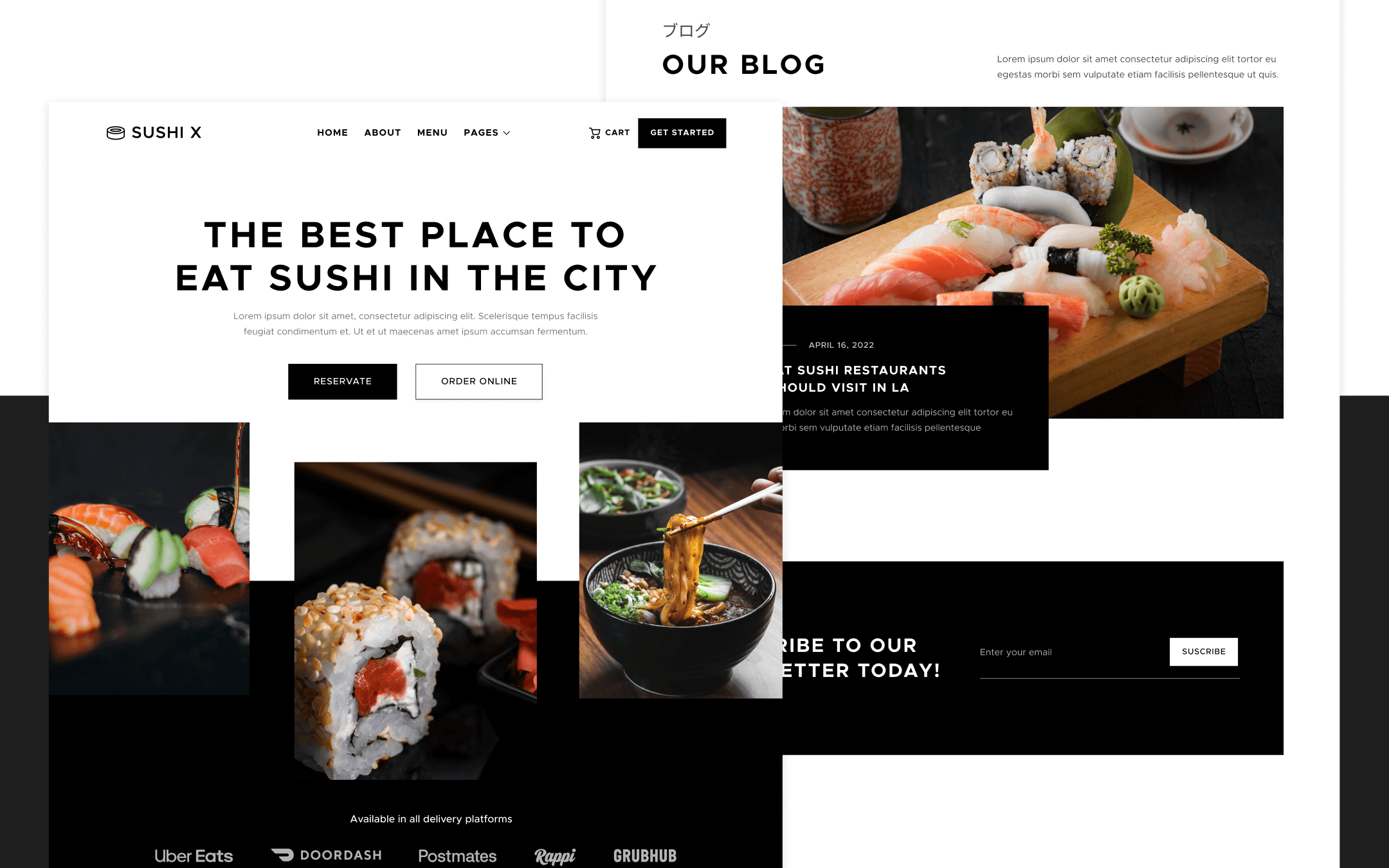Plantilla de Restaurante de Sushi para Webflow