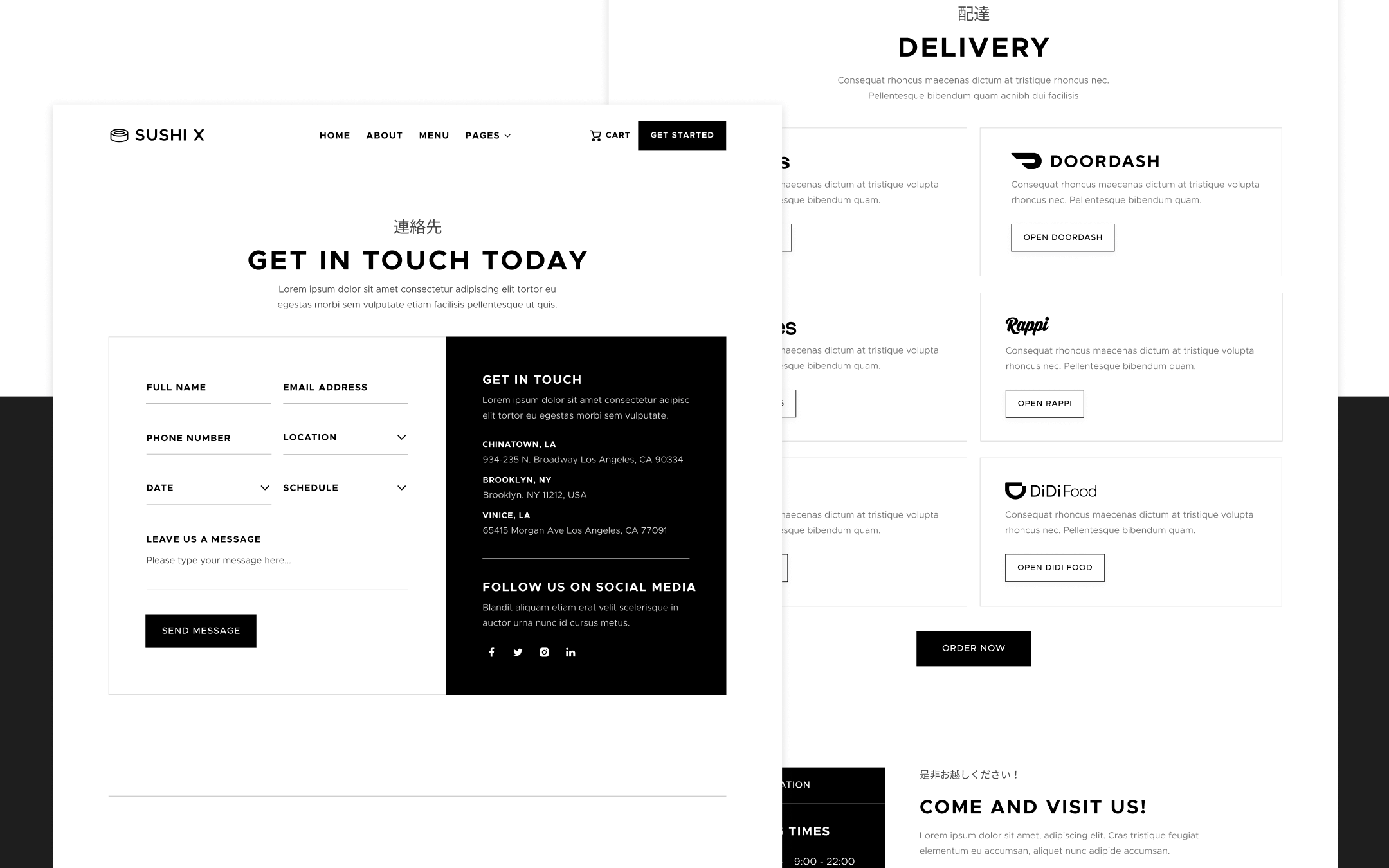 Sushi X Template para Webflow