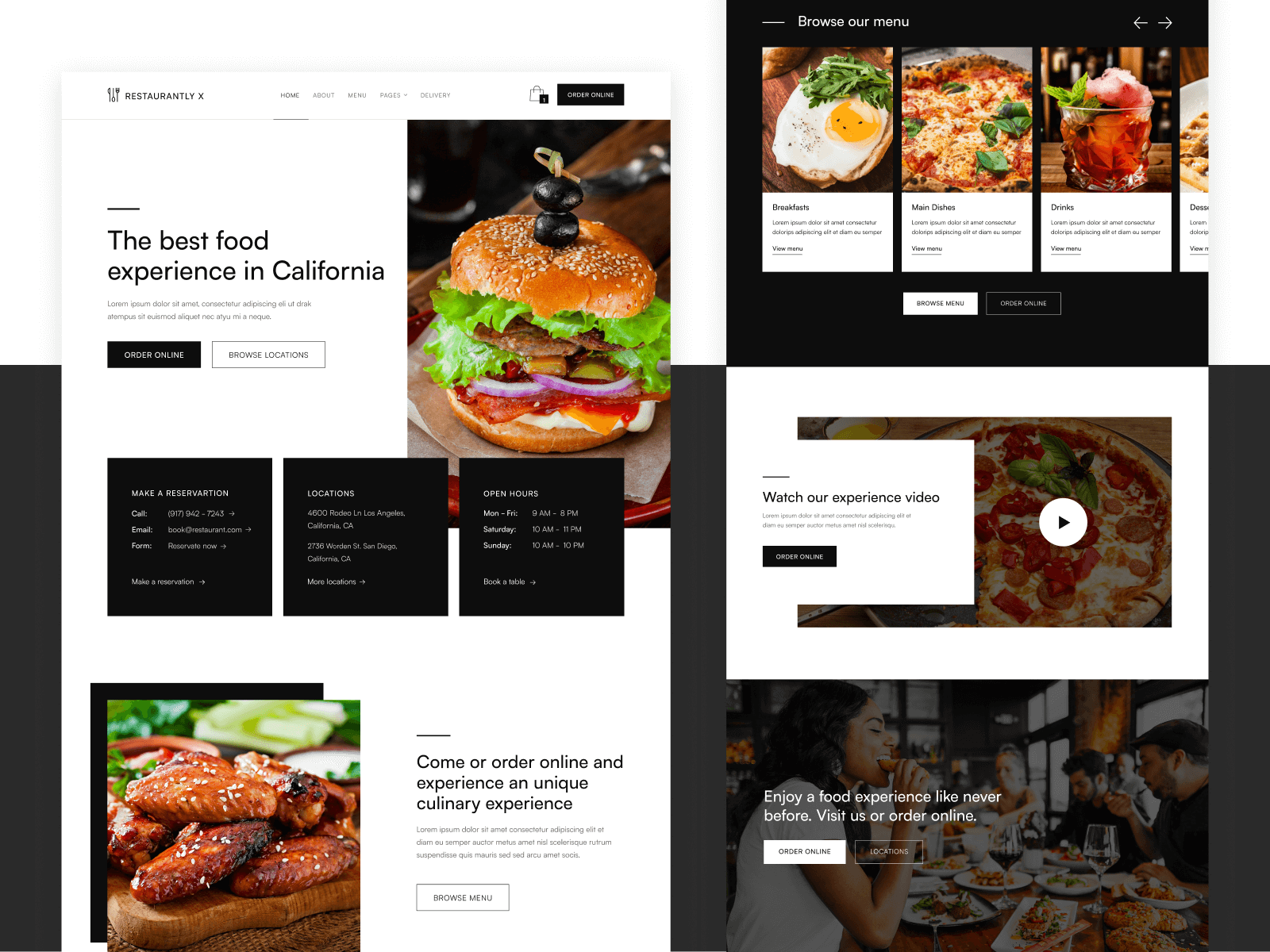 Plantilla de Restaurante para Webflow