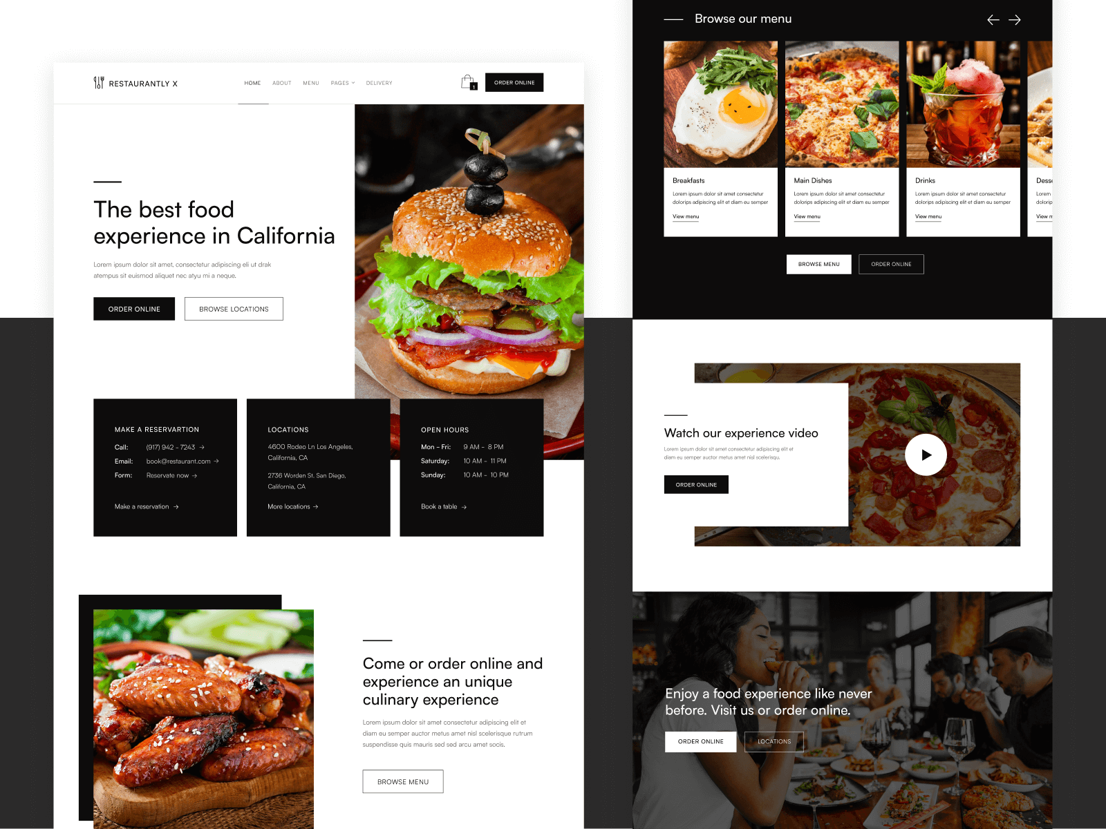 Template de Restaurante de Hamburguesas para Webflow