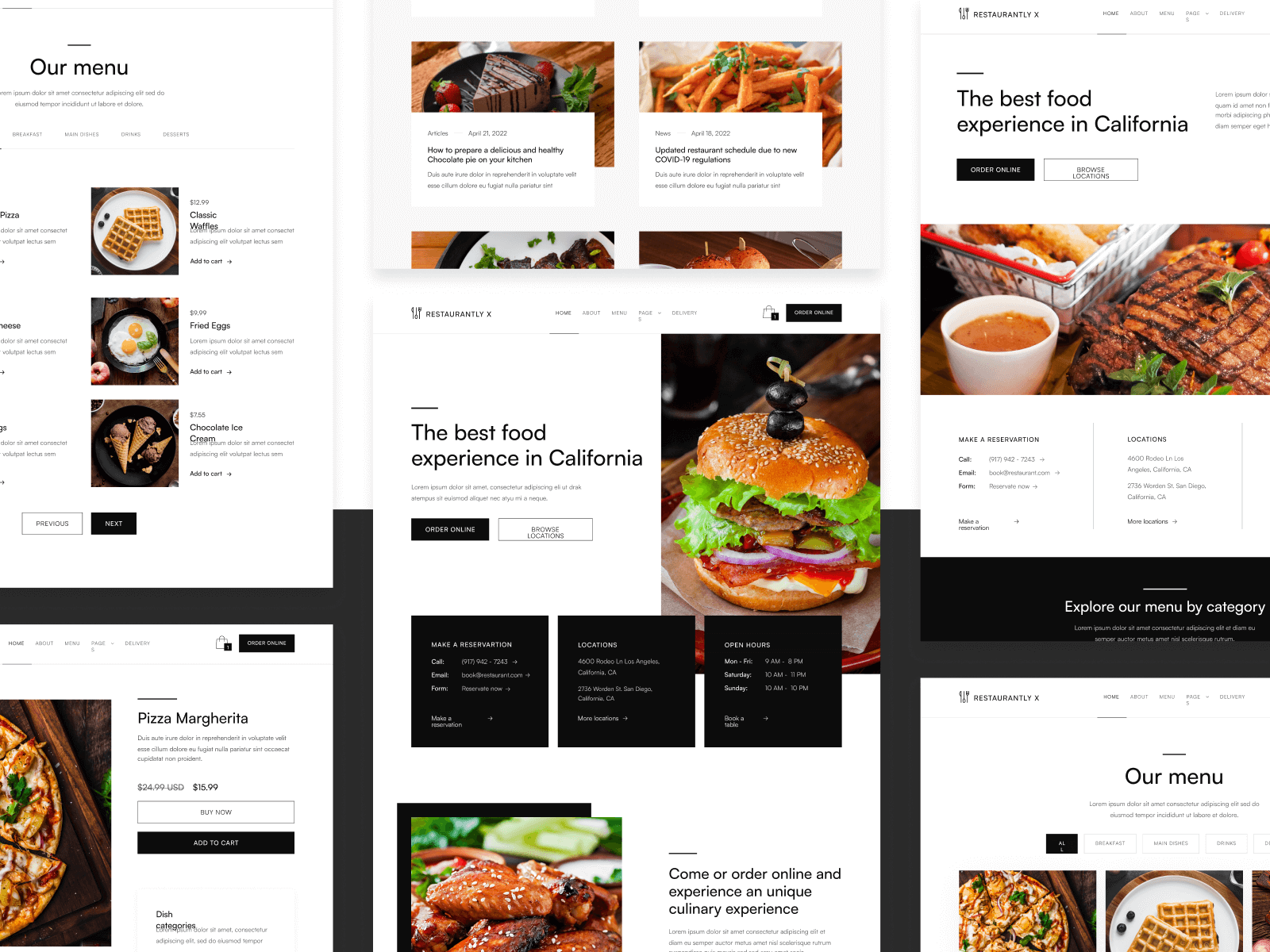 Plantilla de Restaurante de Hamburguesas para Webflow