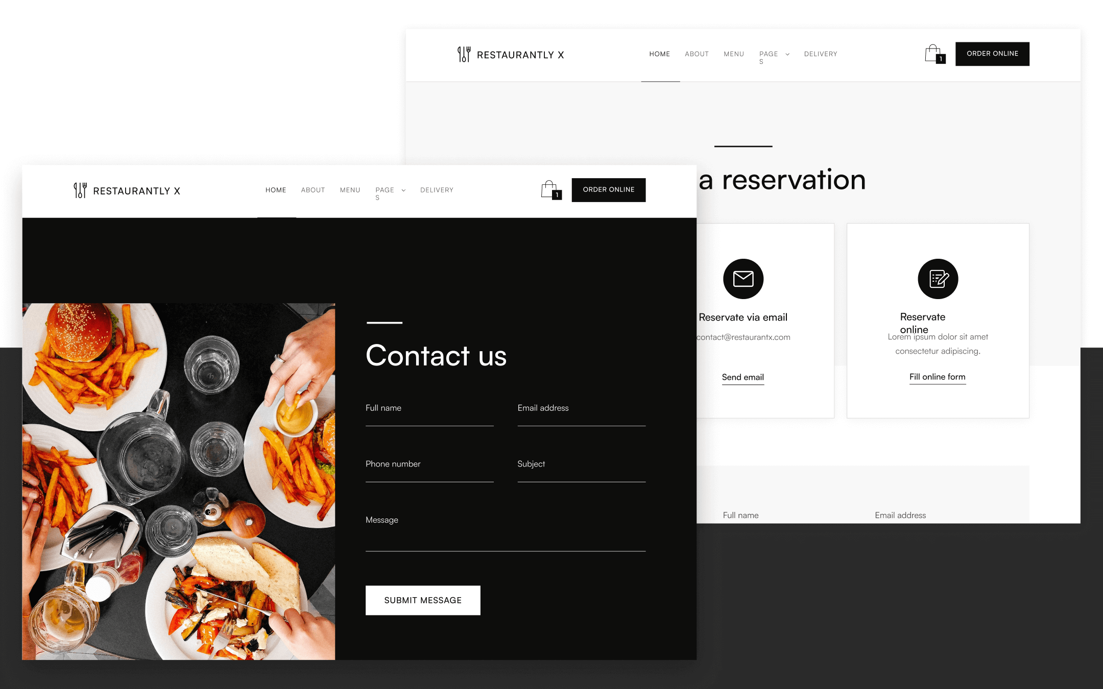 Restaurantly X Template para Webflow
