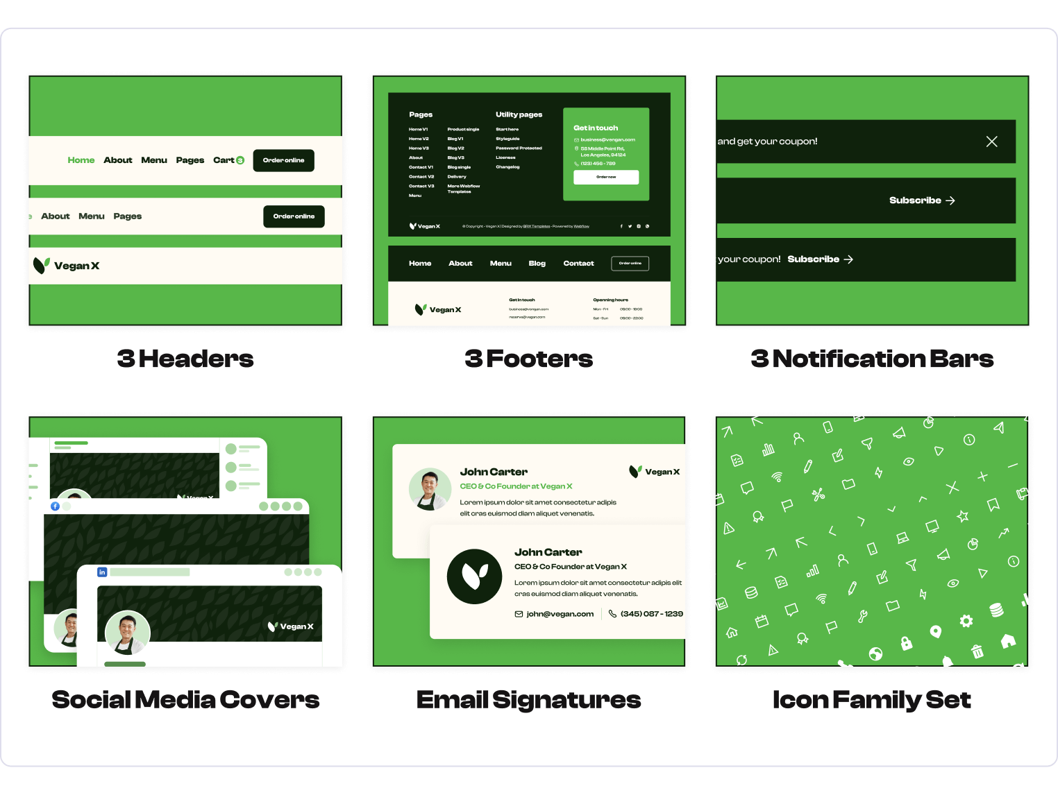 Vegan X - Vegan Restaurant Webflow Template Benefits