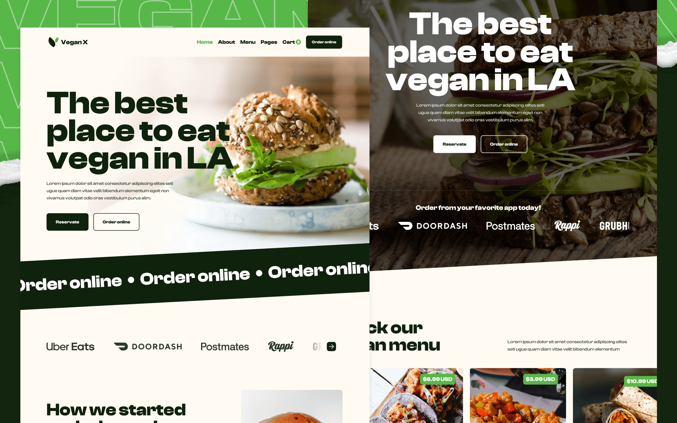 Vegan X Template para Webflow