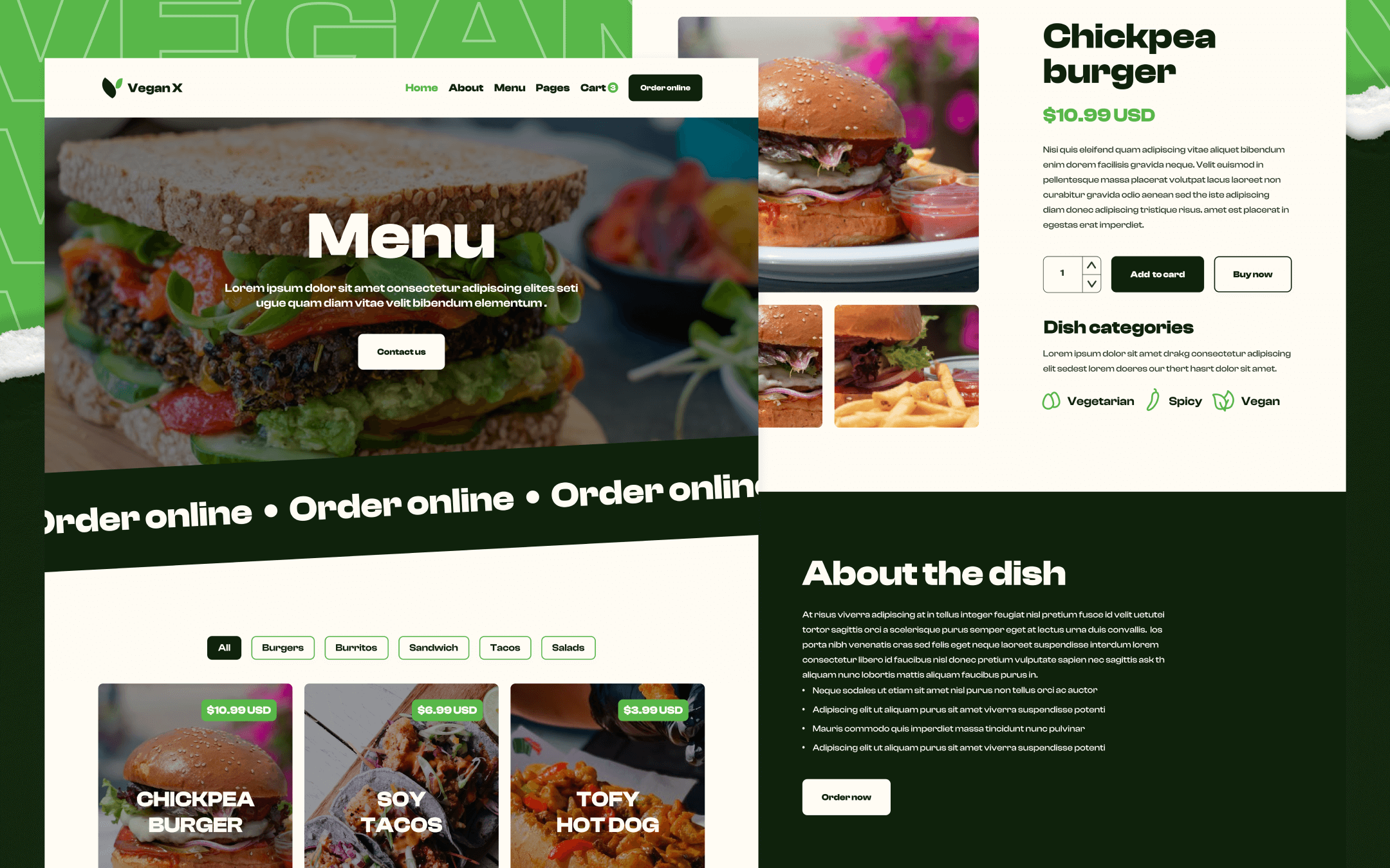 Vegan X Template para Webflow