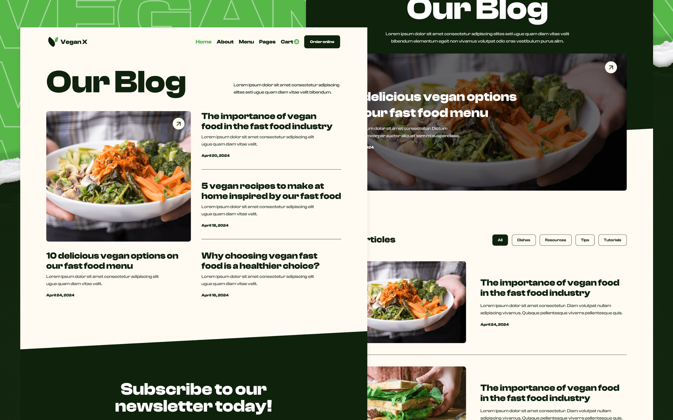 Vegan X Template para Webflow