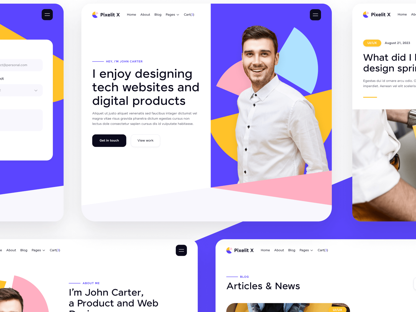 Plantilla para Webflow de Portafolio de Diseñador