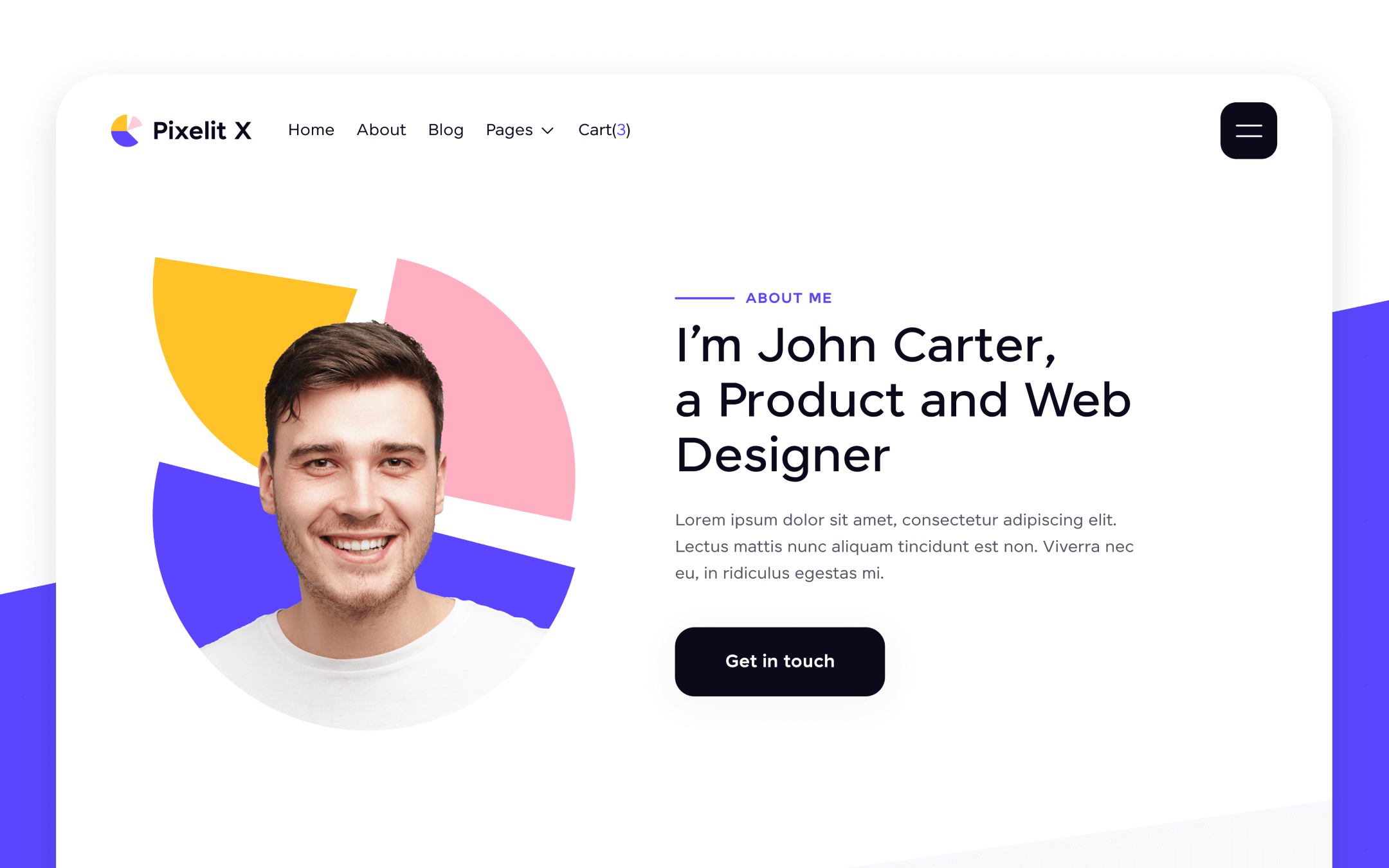 Pixelit X Template para Webflow