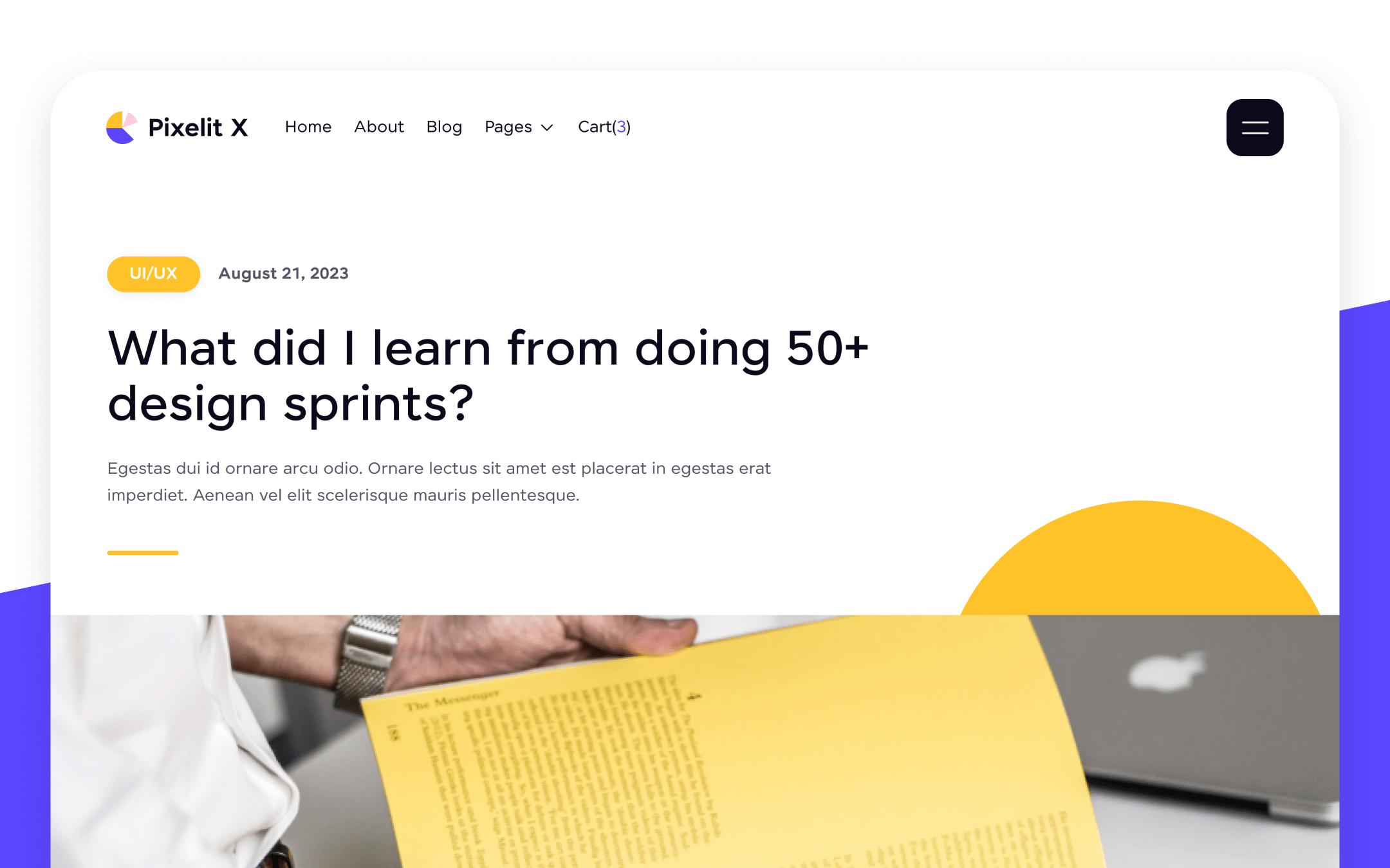 Pixelit X Template para Webflow
