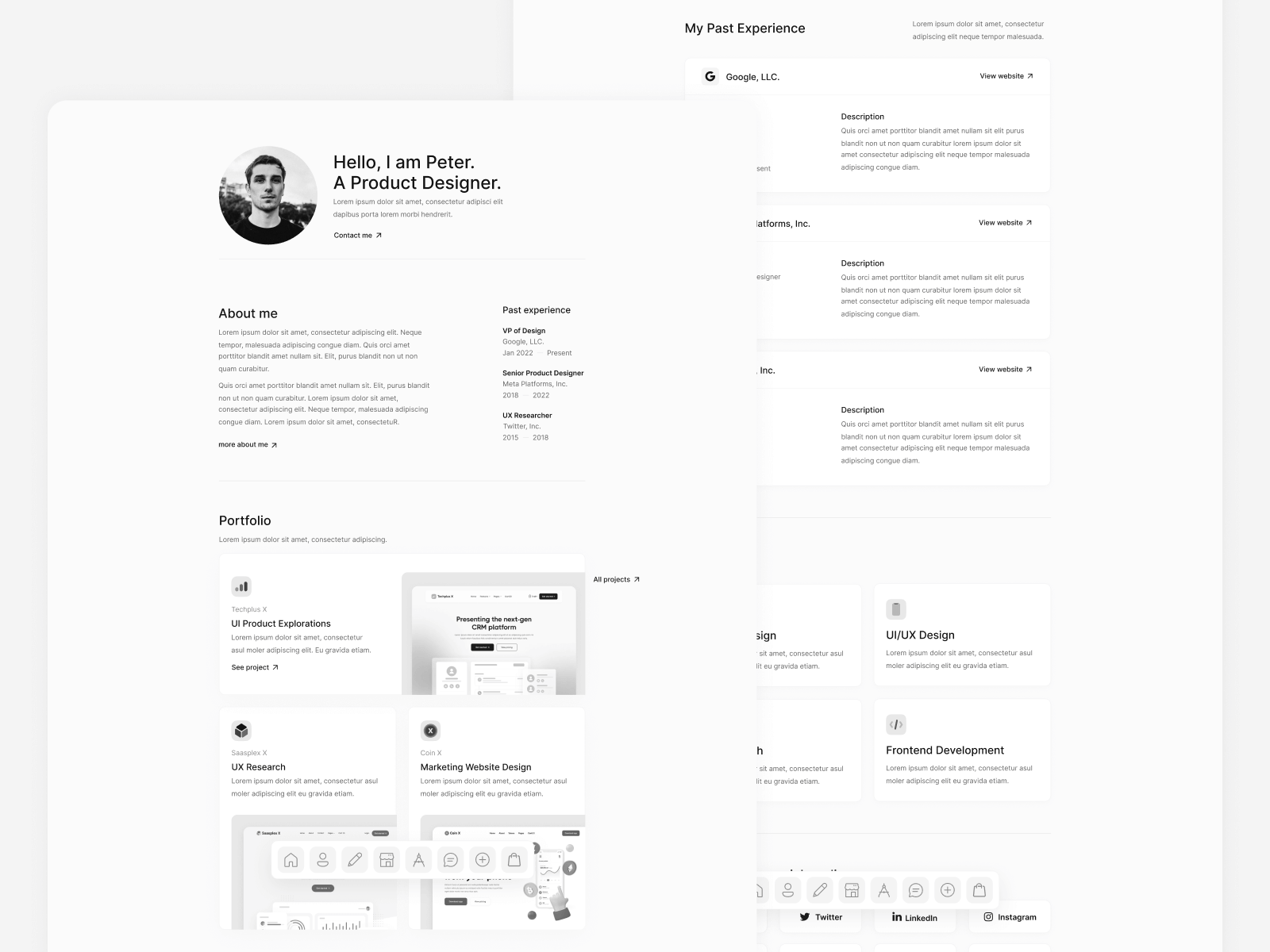Plantilla de Portafolio Minimalista para Webflow