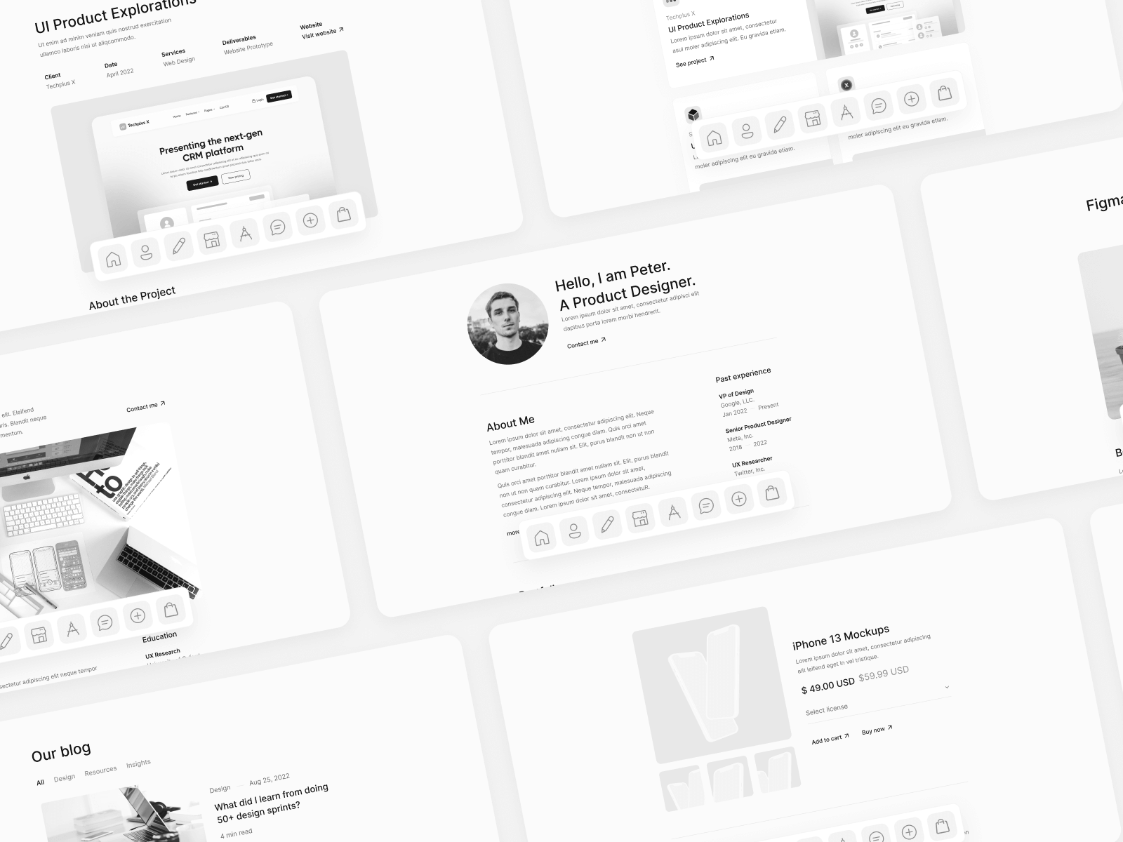 Plantilla para Webflow de Portafolio Minimalista