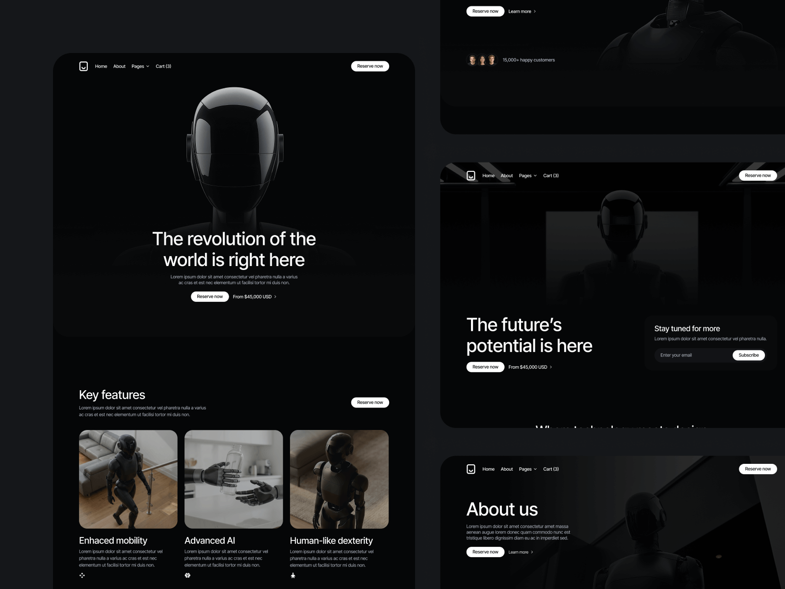 Plantilla para Webflow de Robots