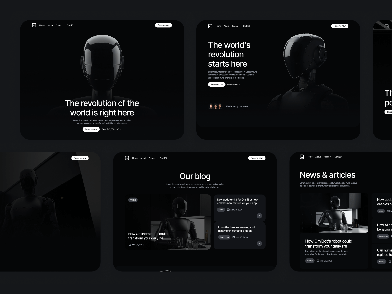 Plantilla de Robótica para Sitio Web en Webflow