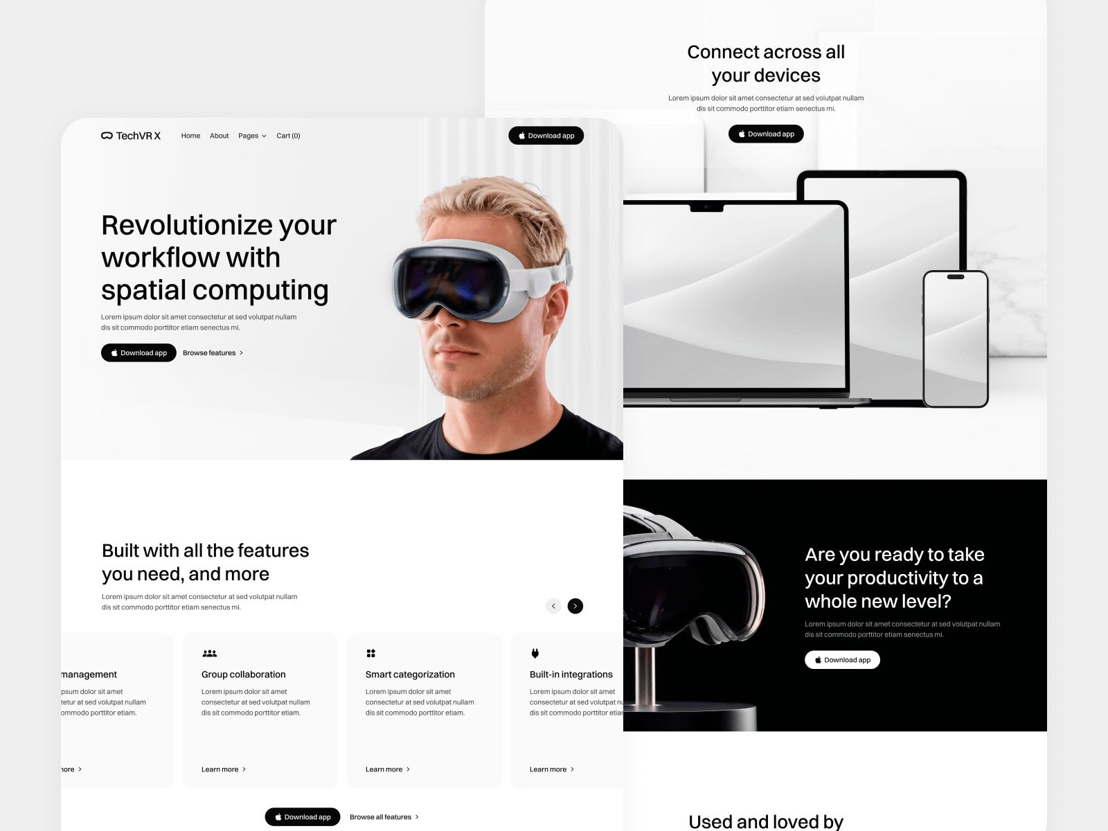 Template de Realidad Virtual para Webflow