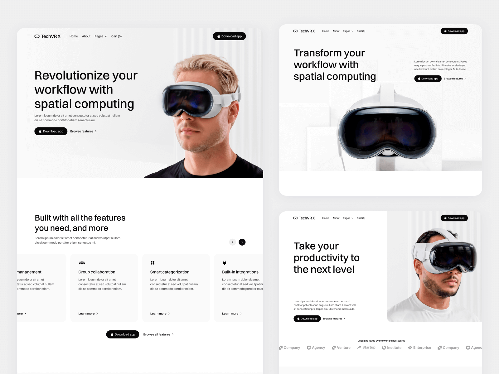 Plantilla para Webflow de RV y RA
